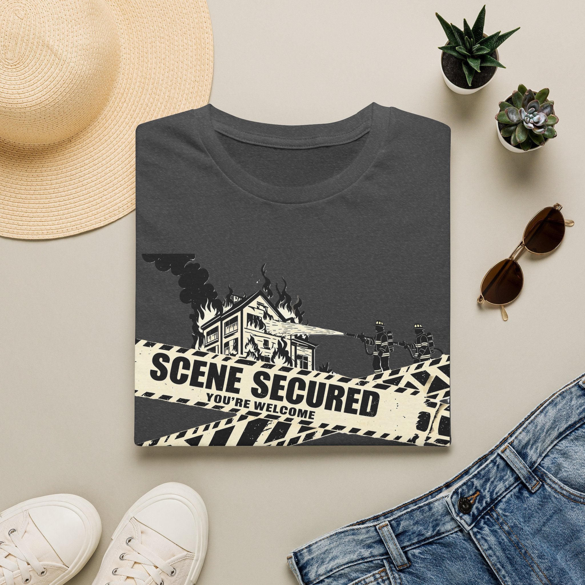 Scene Secured You're Welcome | Funny Police Officer Shirt