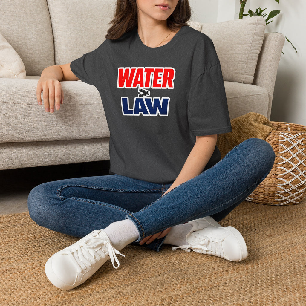 Water Over Law | Funny Firefighter vs Police Shirt