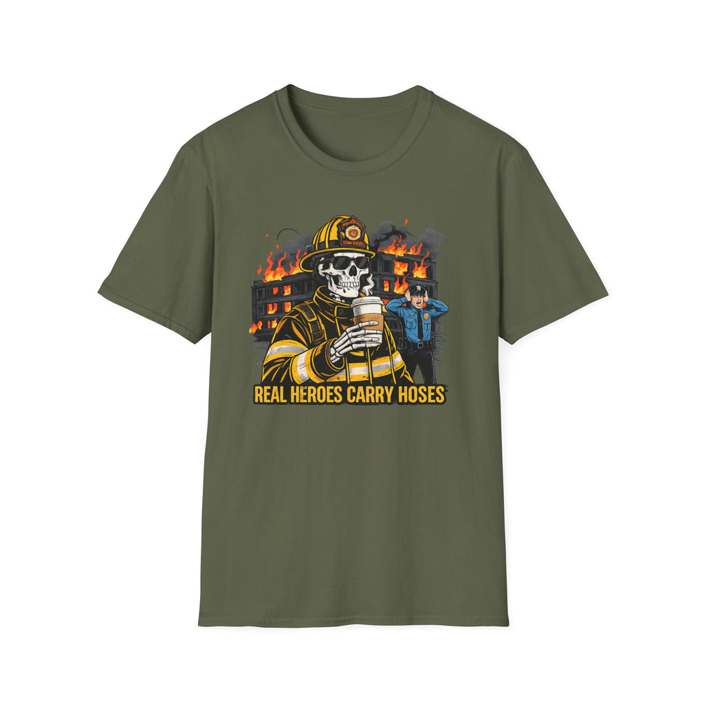 Real Heroes Carry Hoses | Firefighter Pride Shirt