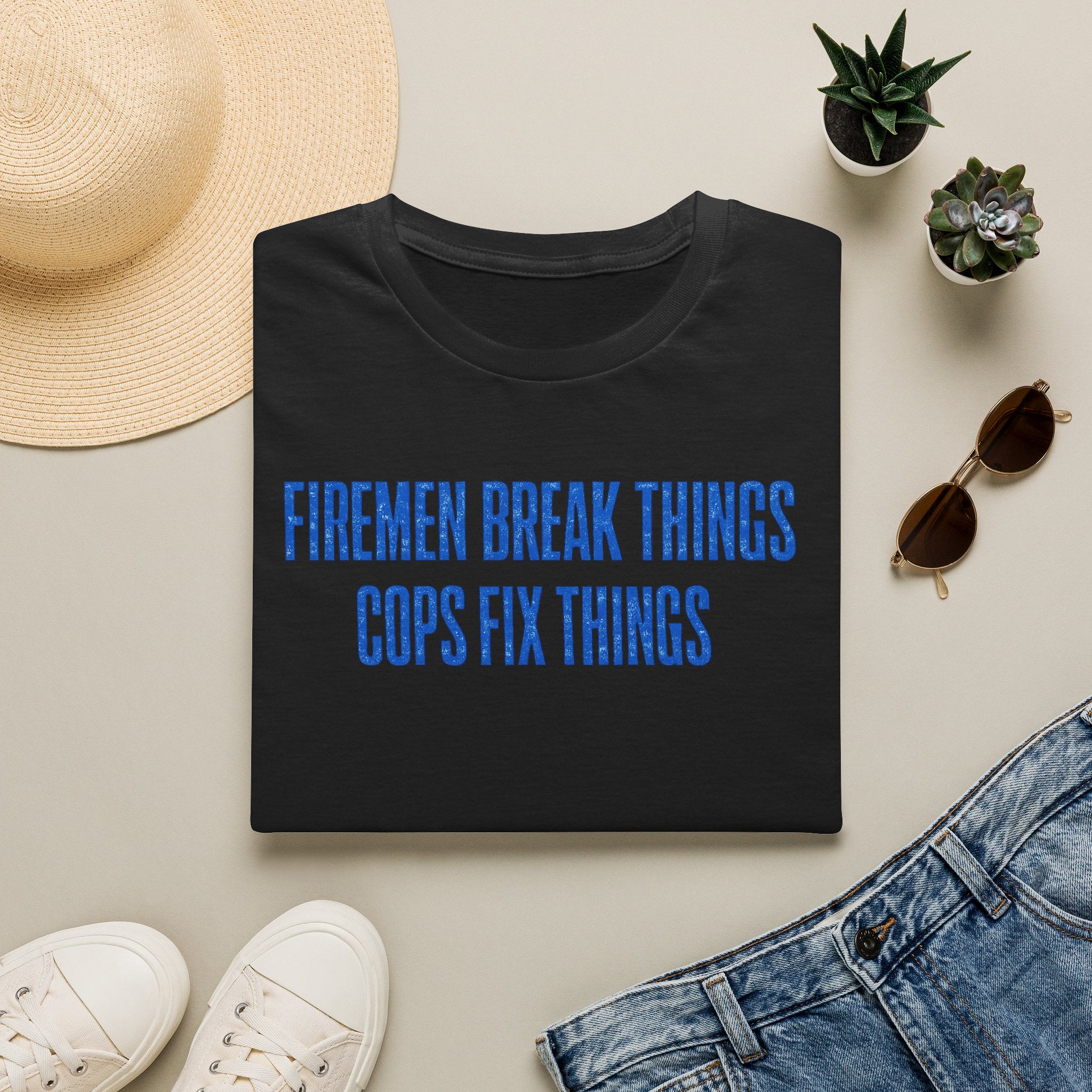 Firemen Break Things Cops Fix Things | Police vs Firefighter Rivalry Shirt