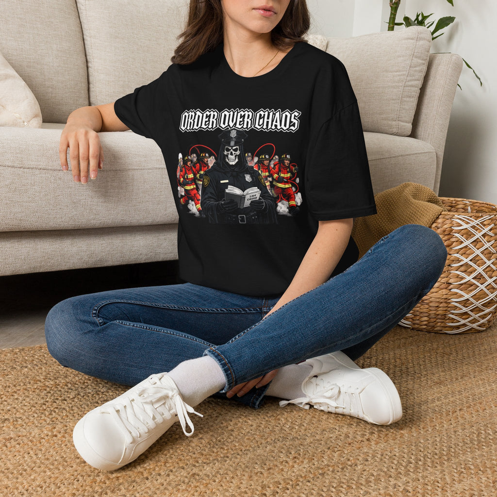 Order Over Chaos | Thin Blue Line Police Pride Shirt