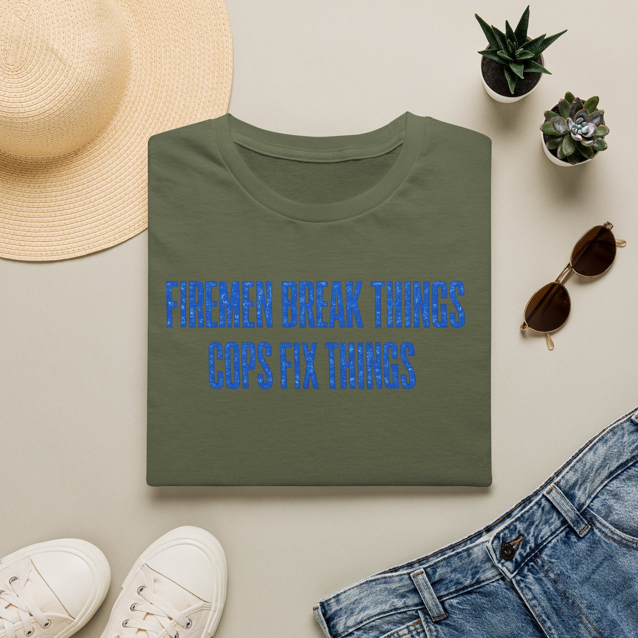 Firemen Break Things Cops Fix Things | Police vs Firefighter Rivalry Shirt