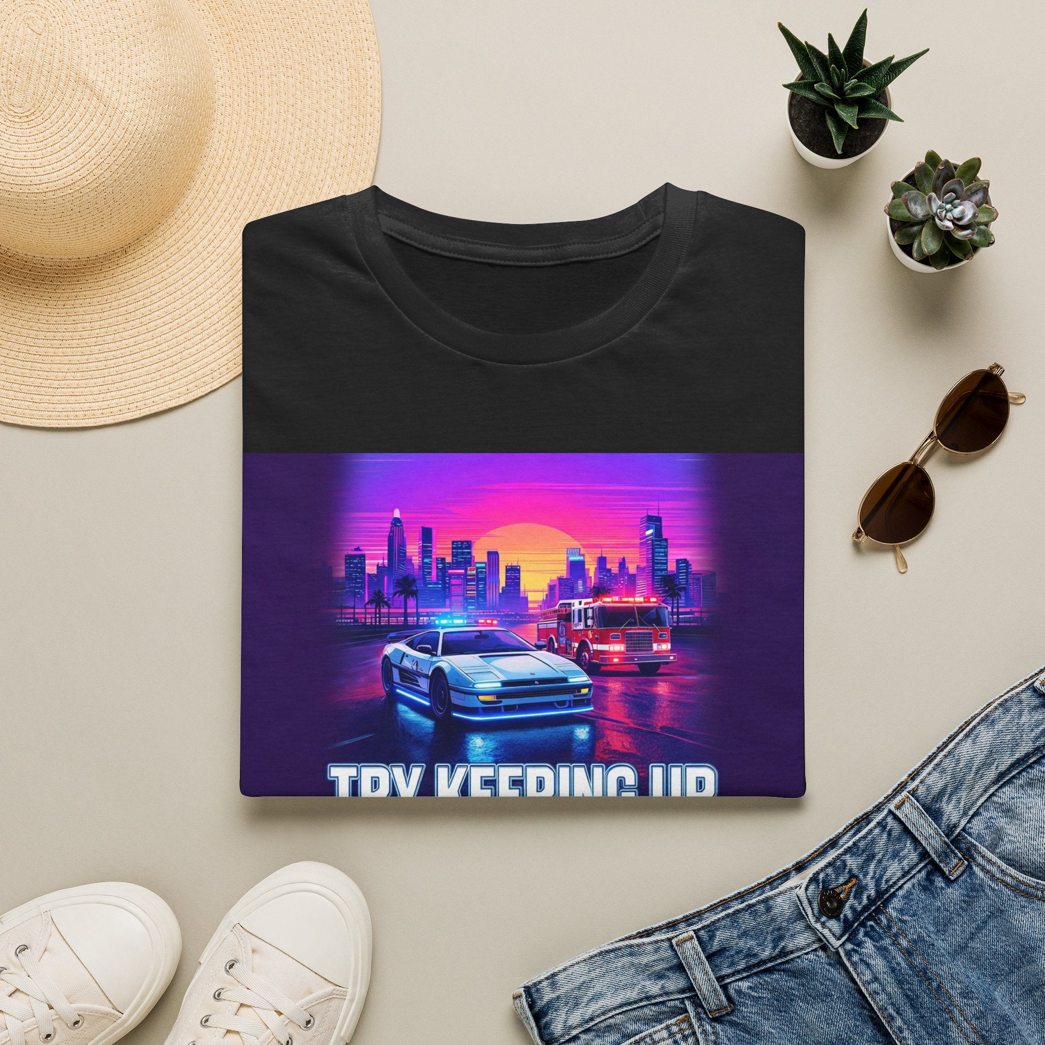 Try Keeping Up | Police Officer Humor Shirt