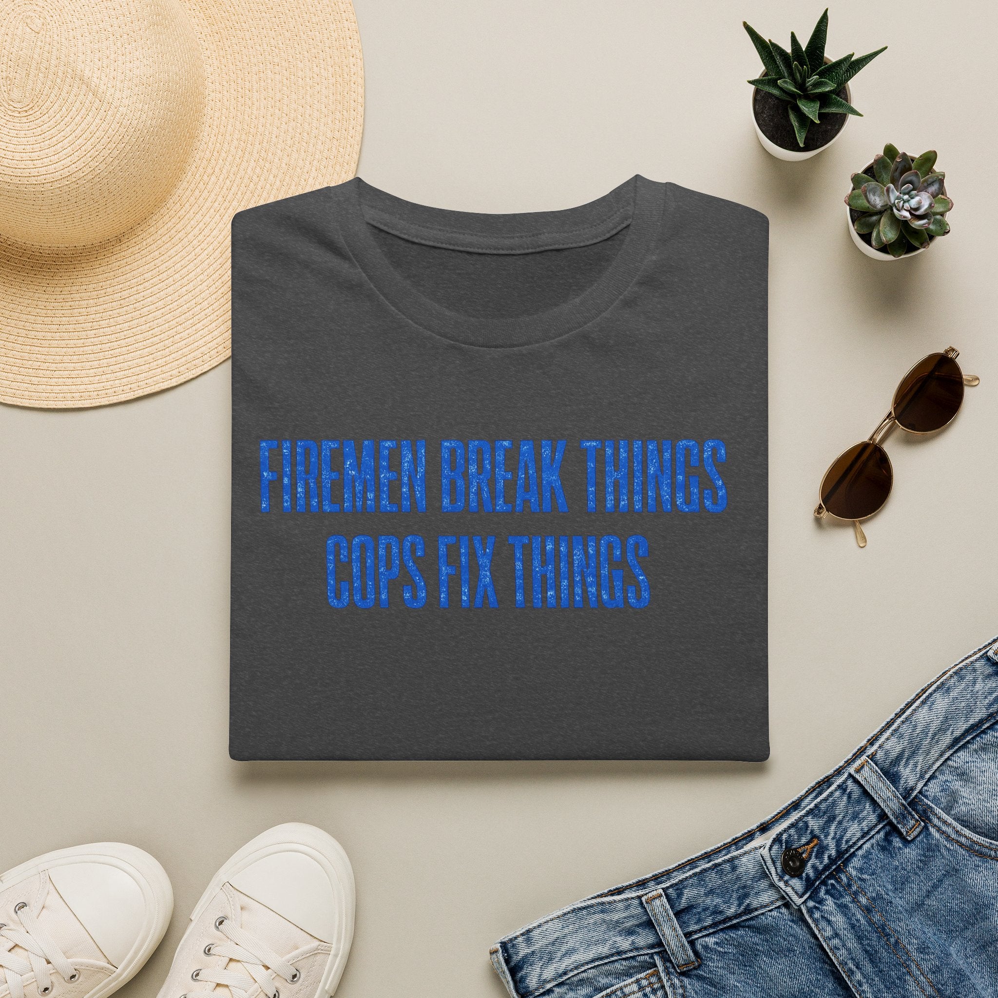 Firemen Break Things Cops Fix Things | Police vs Firefighter Rivalry Shirt