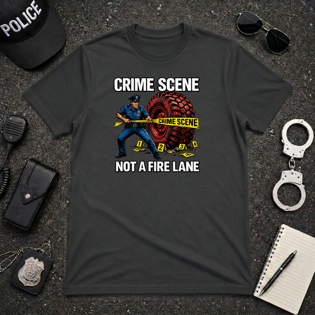 Crime Scene Not A Fire Lane | Funny Police vs Firefighter Shirt