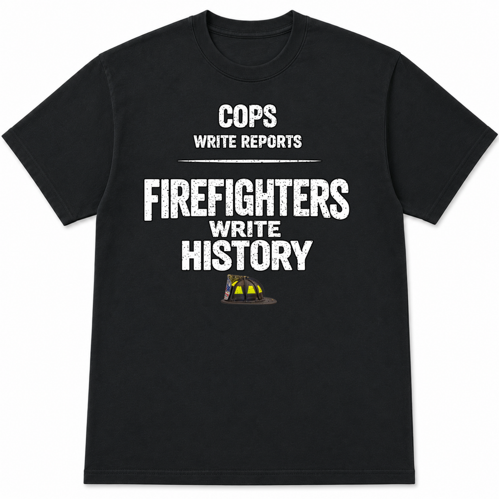 Cops Write Reports Firefighters Write History Tee