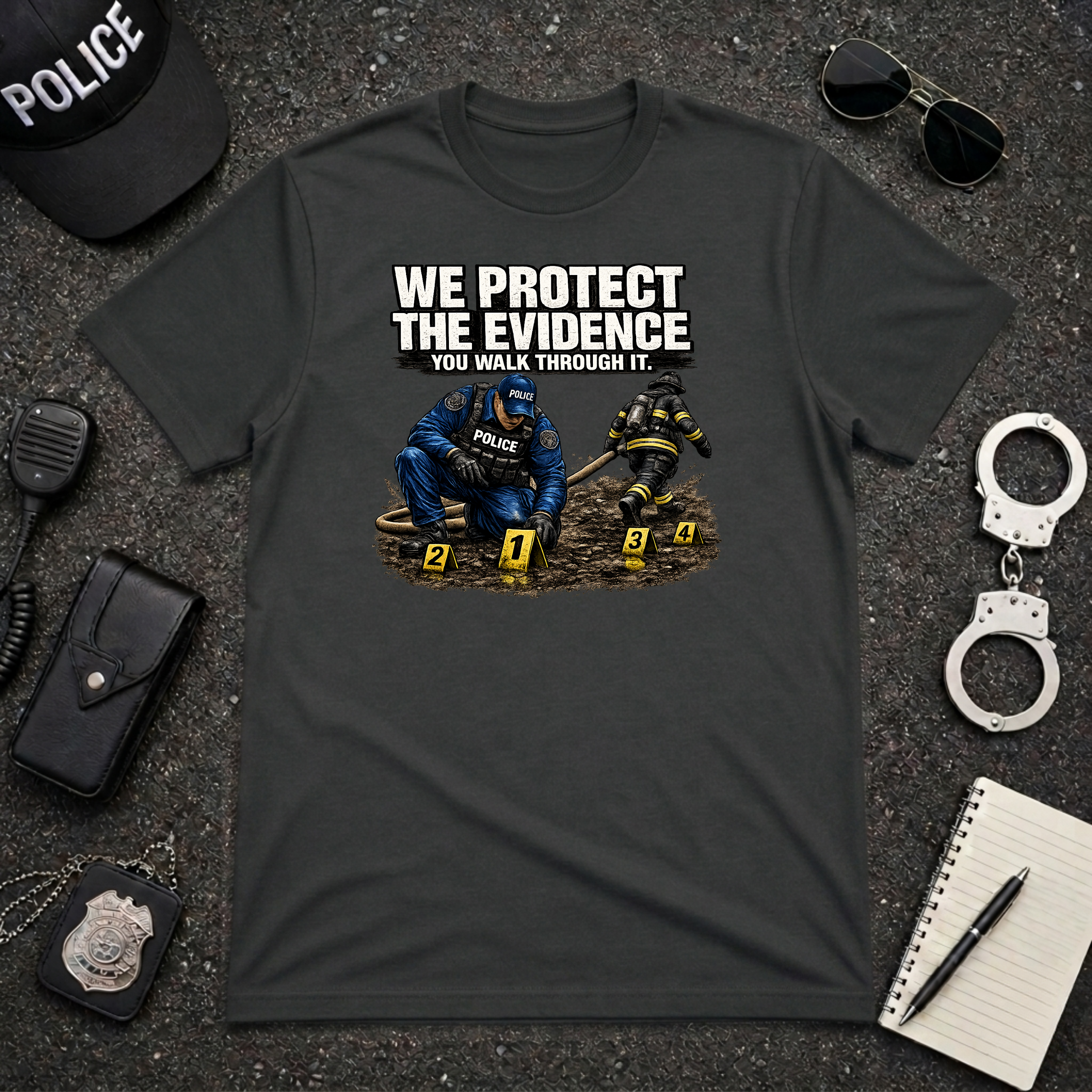 We Protect The Evidence You Walk Through It Tee