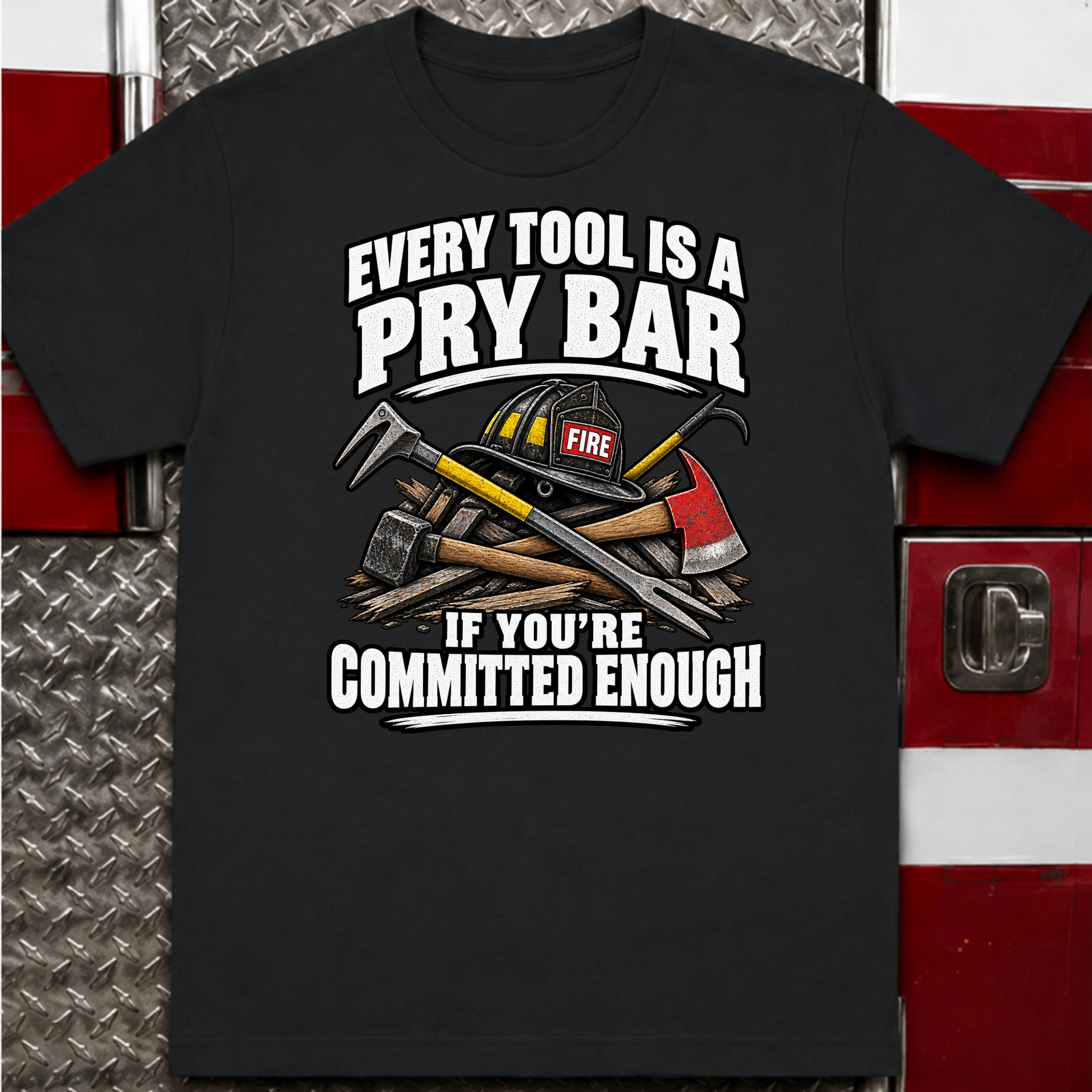 Every Tool Is a Pry Bar Funny Firefighter T-Shirt