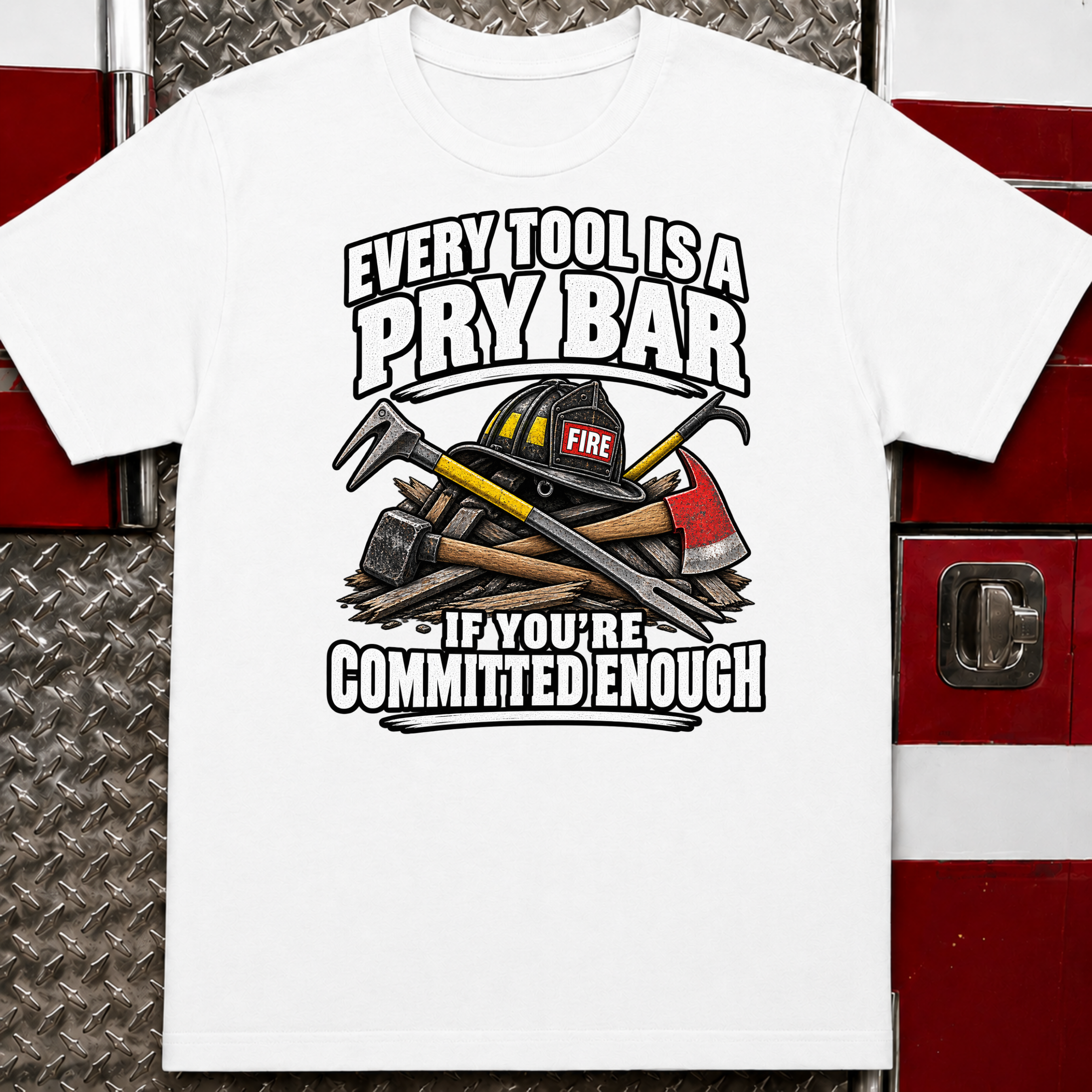Every Tool Is a Pry Bar Funny Firefighter T-Shirt