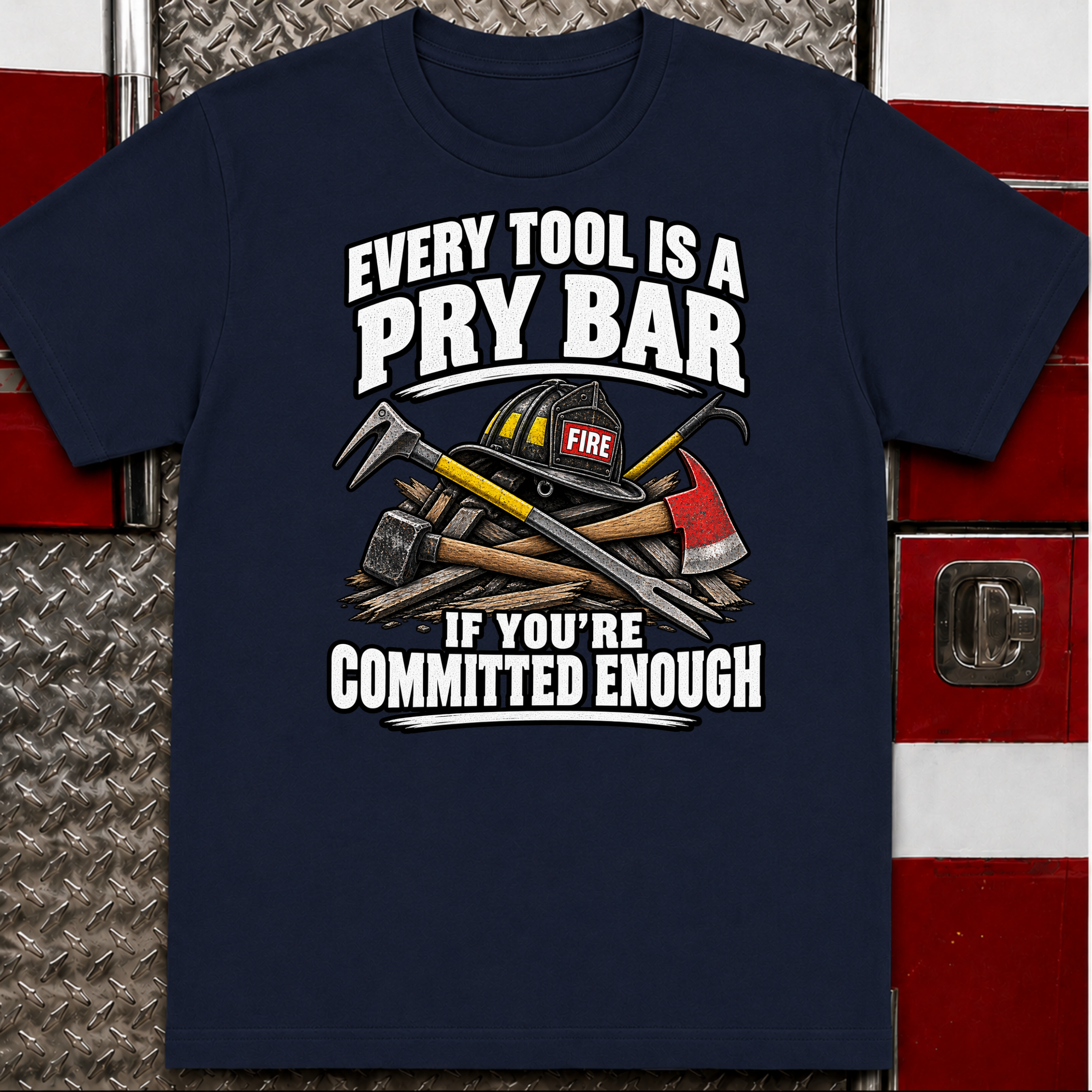 Every Tool Is a Pry Bar Funny Firefighter T-Shirt