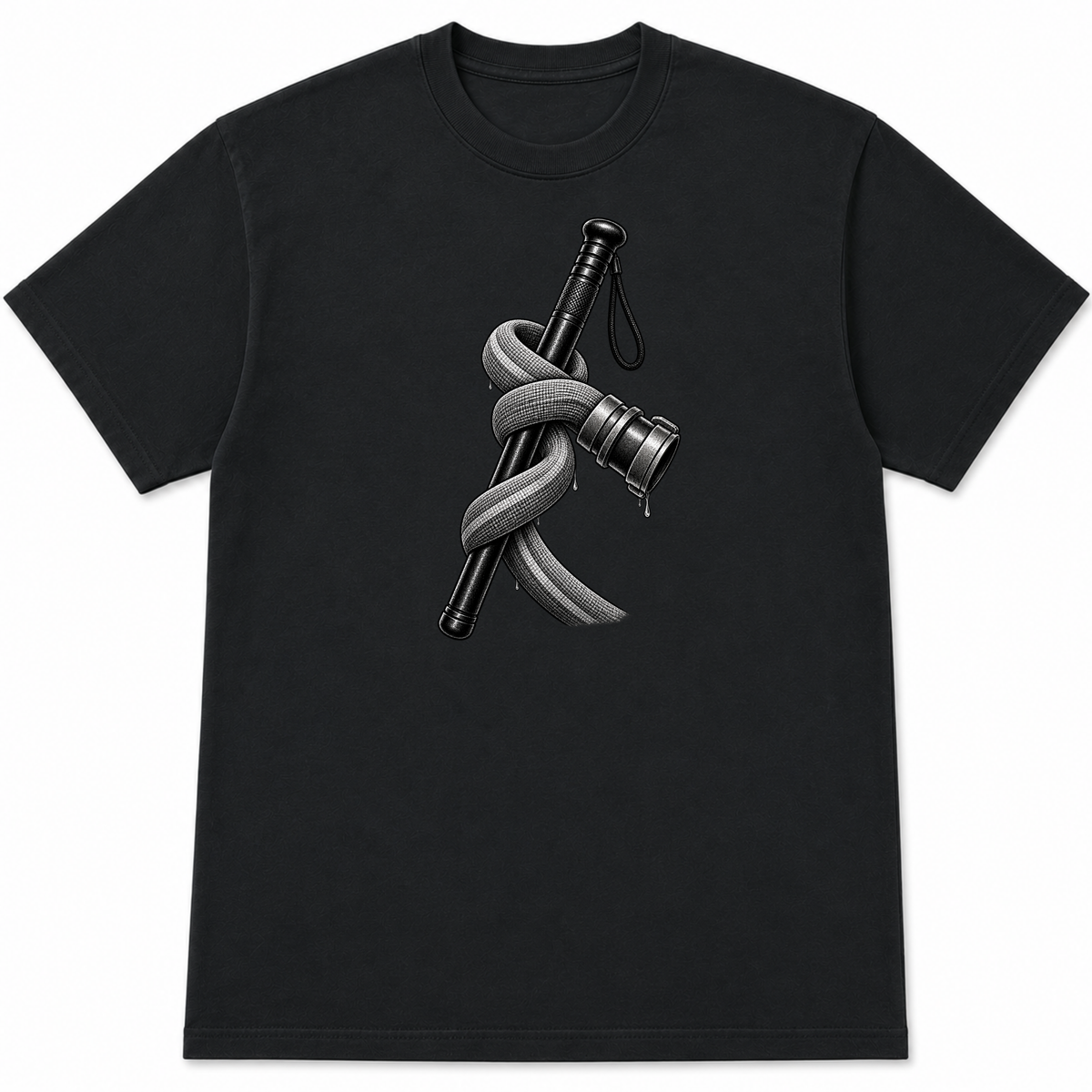 Police Baton vs Firefighter Hose T-Shirt