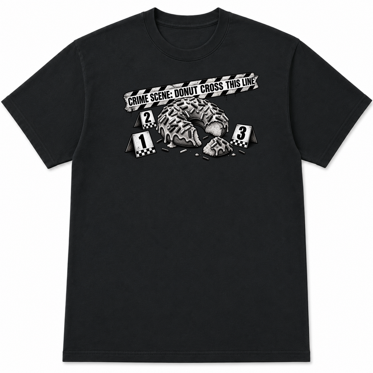 Donut Crime Scene Funny Police Officer T-Shirt