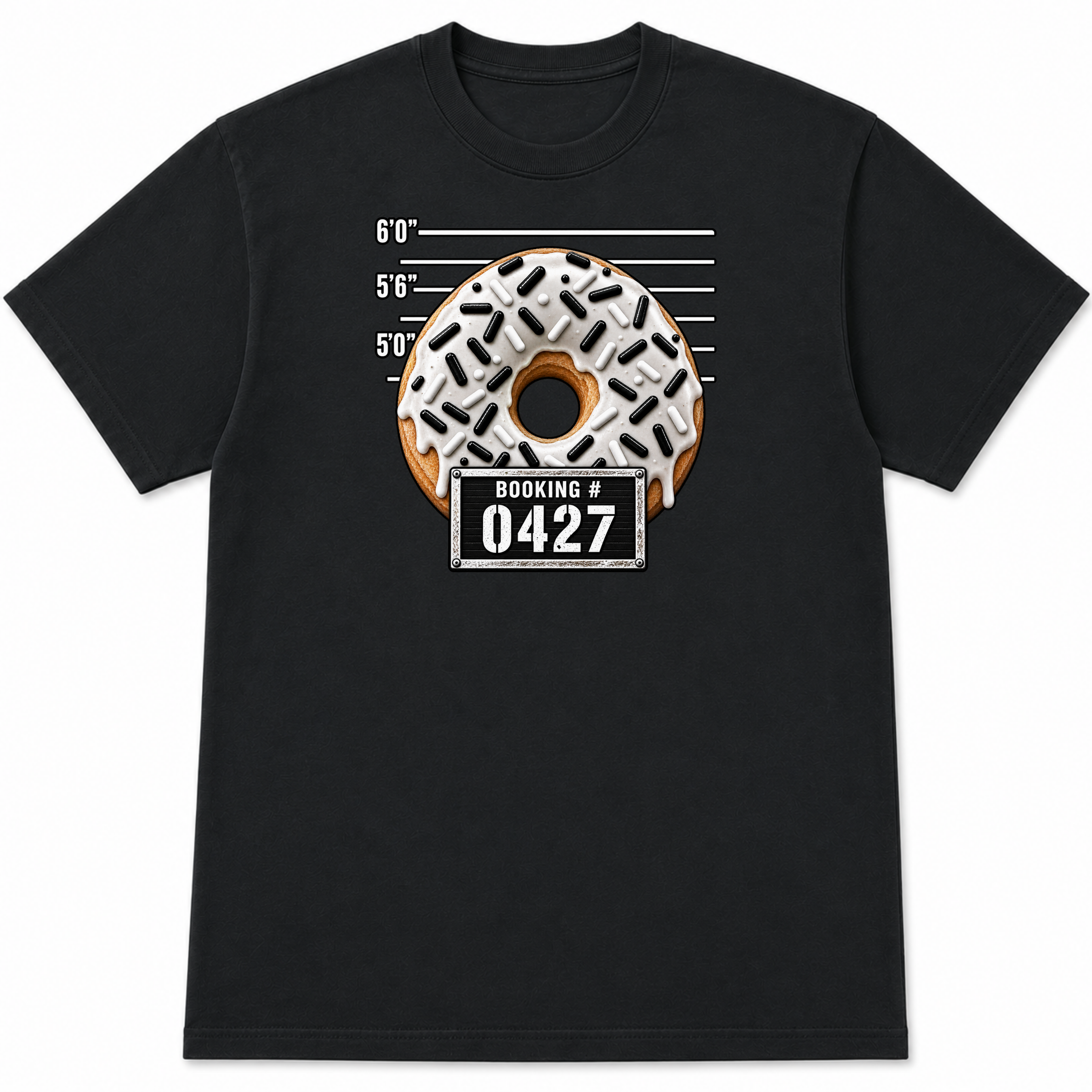 Donut Mug Shot Funny Police Officer T-Shirt