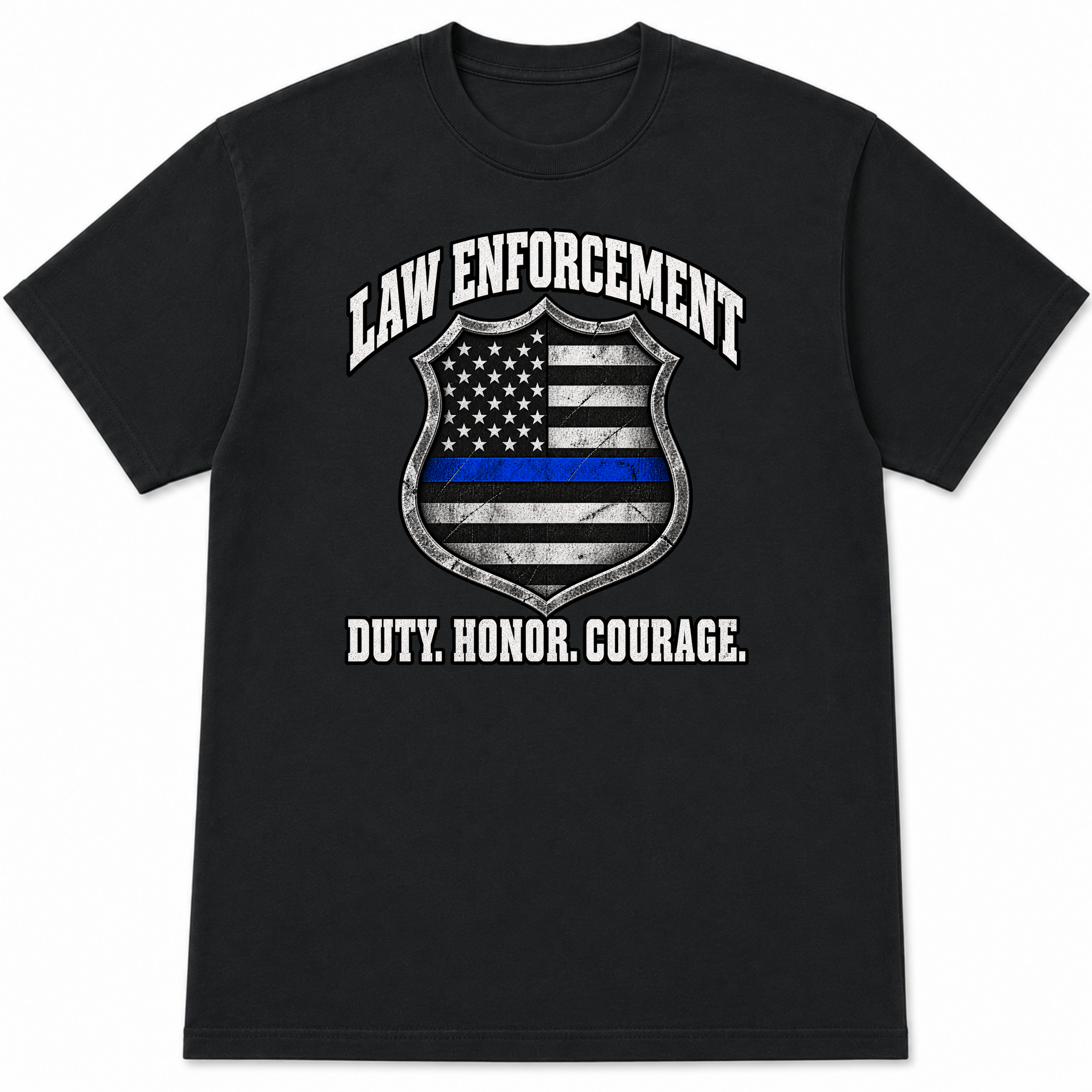 Duty Honor Courage Law Enforcement Police Officer T-Shirt