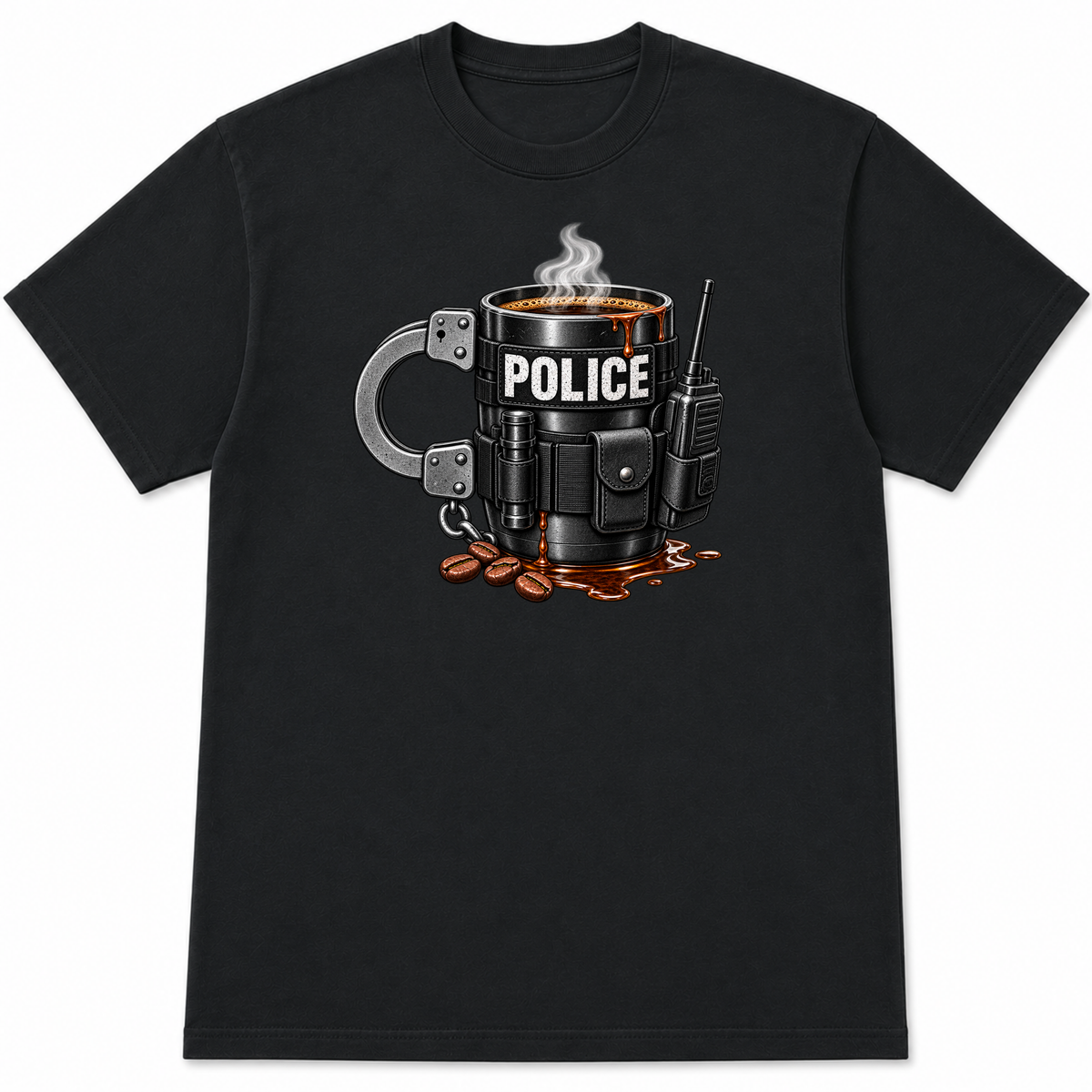 Handcuff Coffee Mug Funny Police Officer T-Shirt