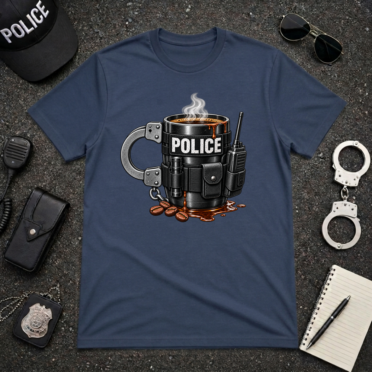 Handcuff Coffee Mug Funny Police Officer T-Shirt