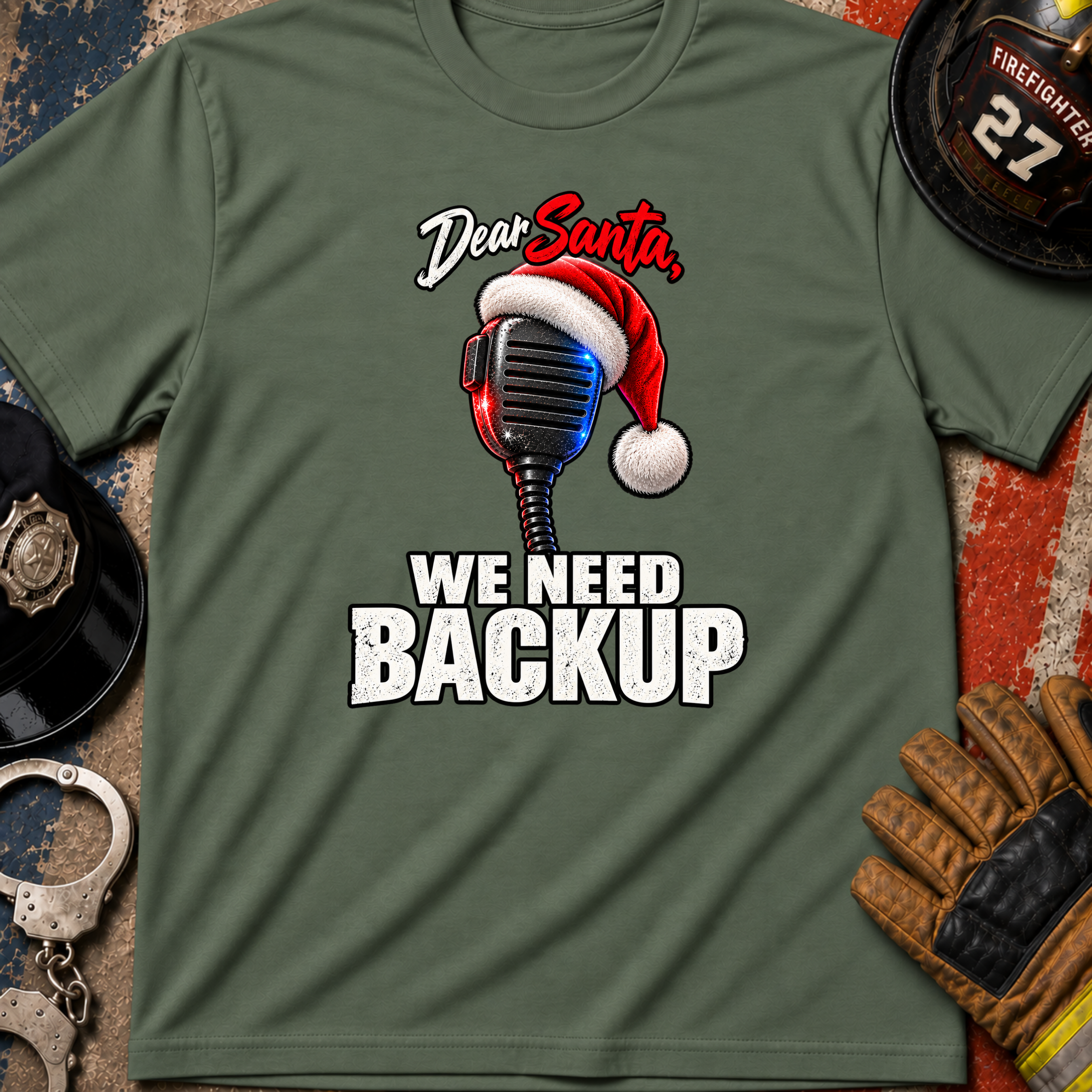 Christmas Eve Same Shift More Idiots – Police & Firefighter Christmas Shirt