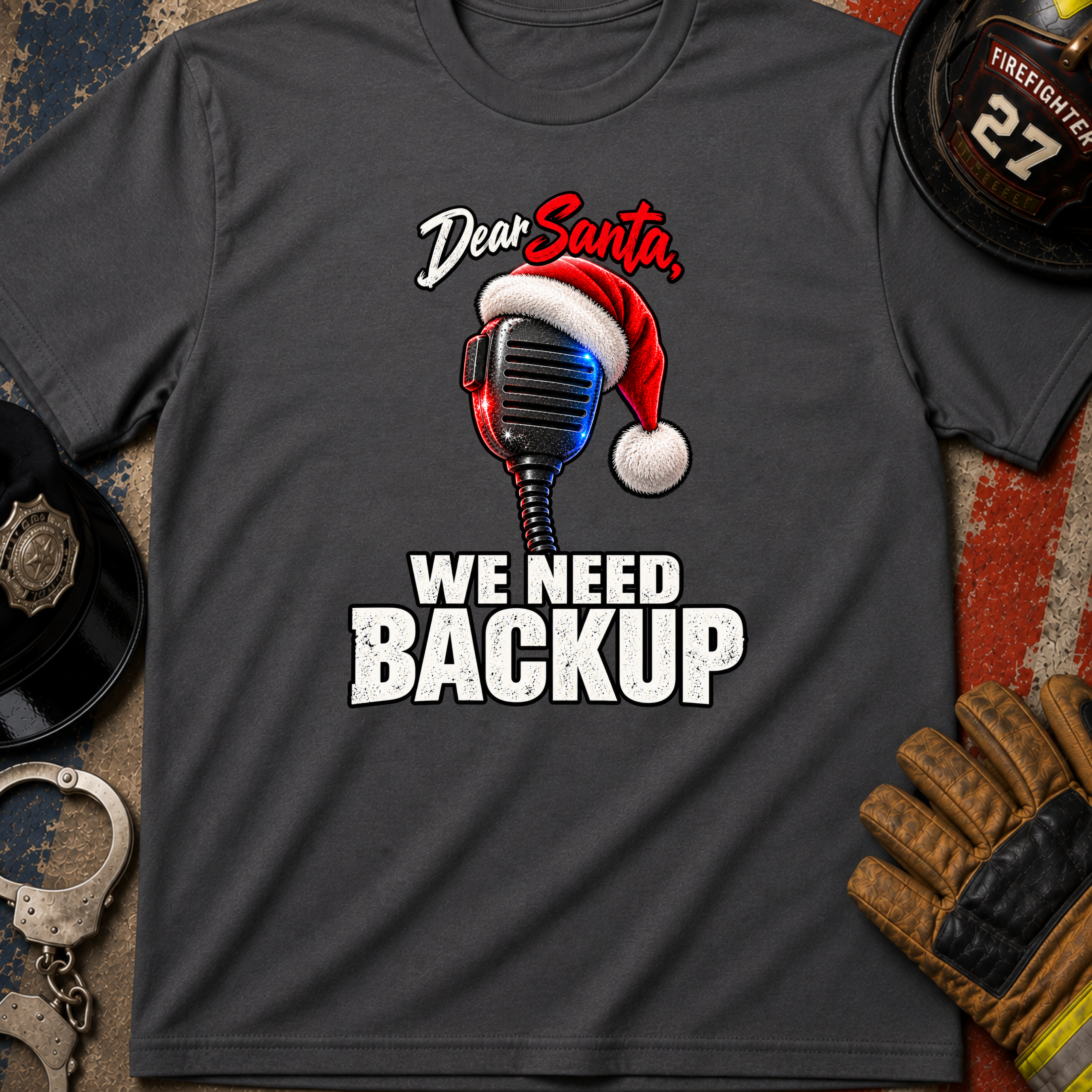 Christmas Eve Same Shift More Idiots – Police & Firefighter Christmas Shirt