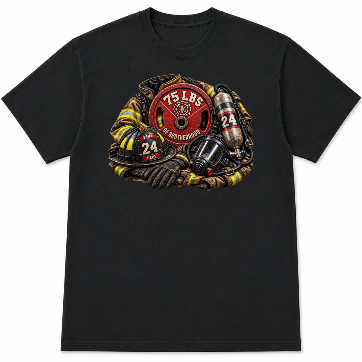 75 LBS of Brotherhood – Firefighter Shirt