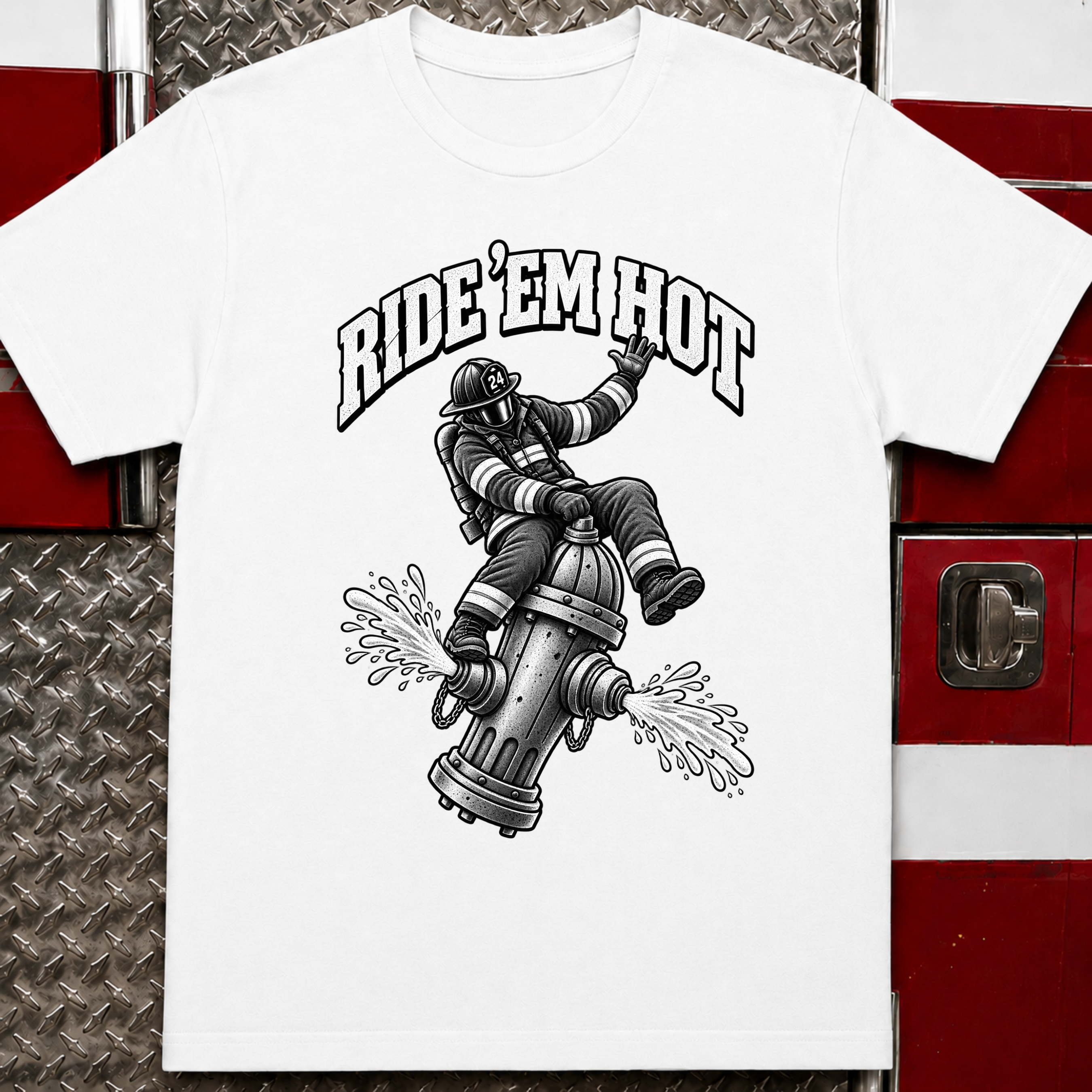 Hydrant Cowboy – Funny Firefighter Shirt