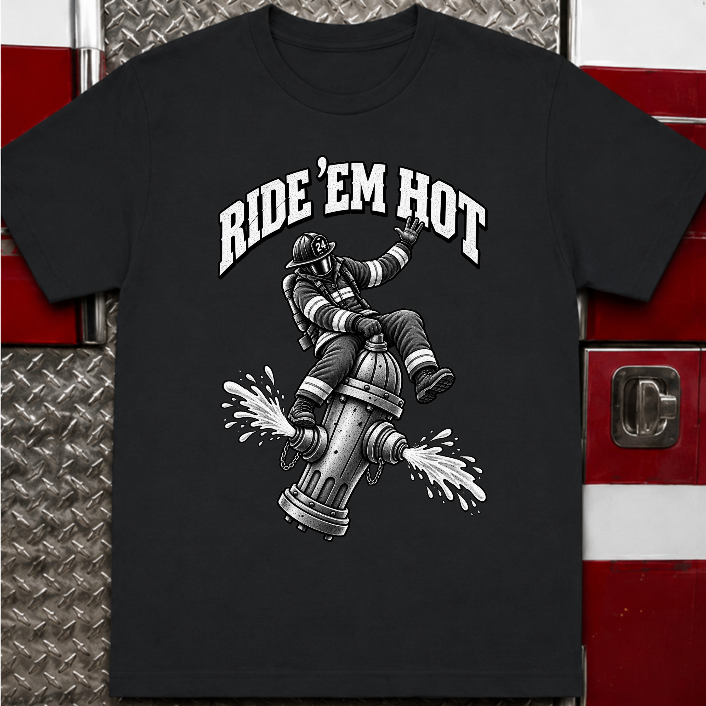 Hydrant Cowboy – Funny Firefighter Shirt