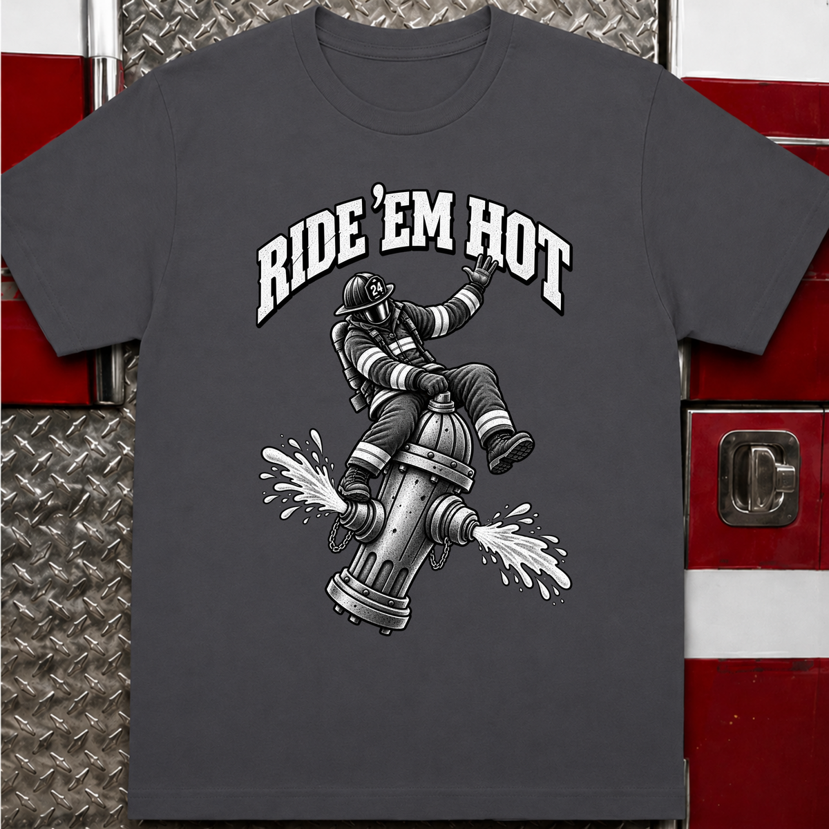 Hydrant Cowboy – Funny Firefighter Shirt