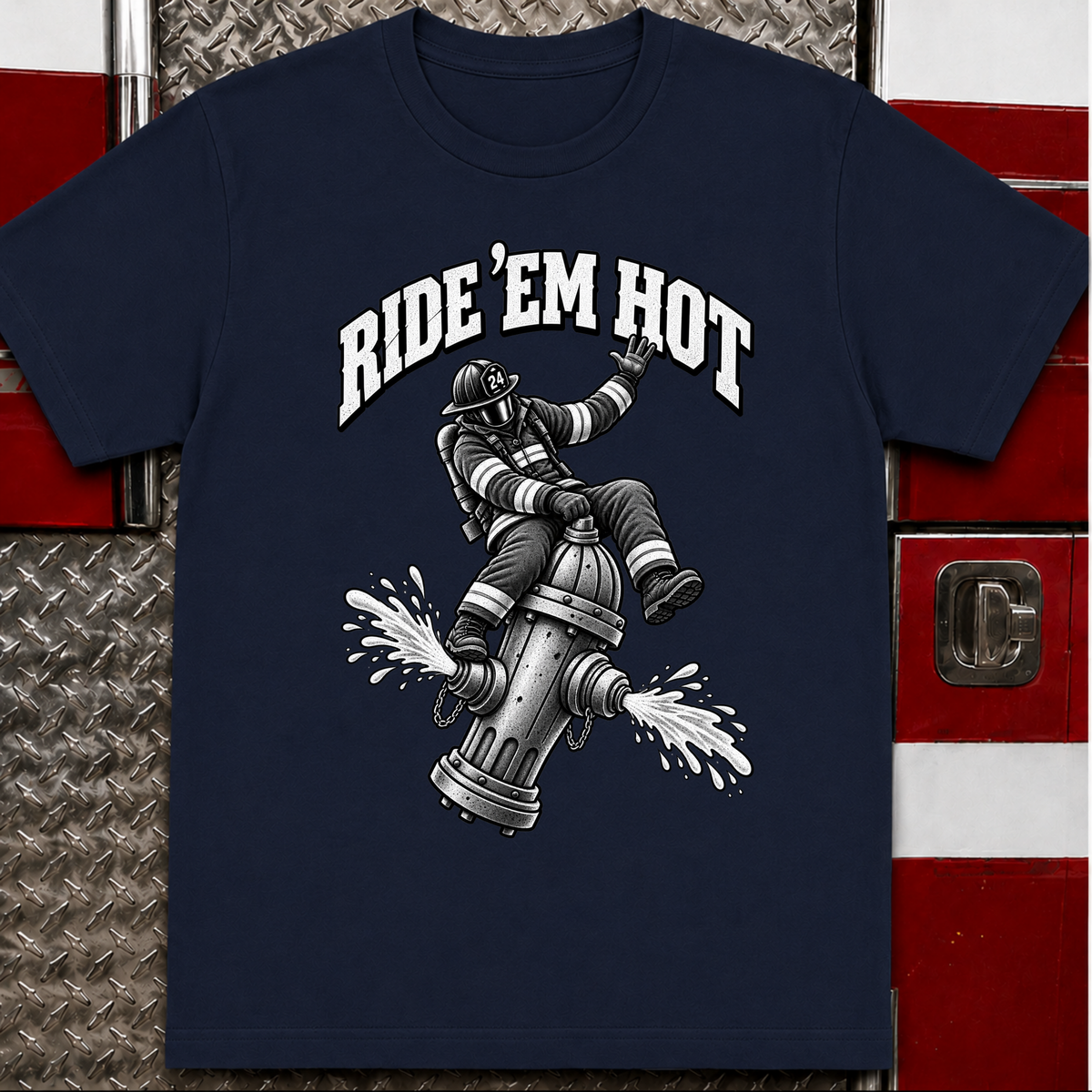 Hydrant Cowboy – Funny Firefighter Shirt