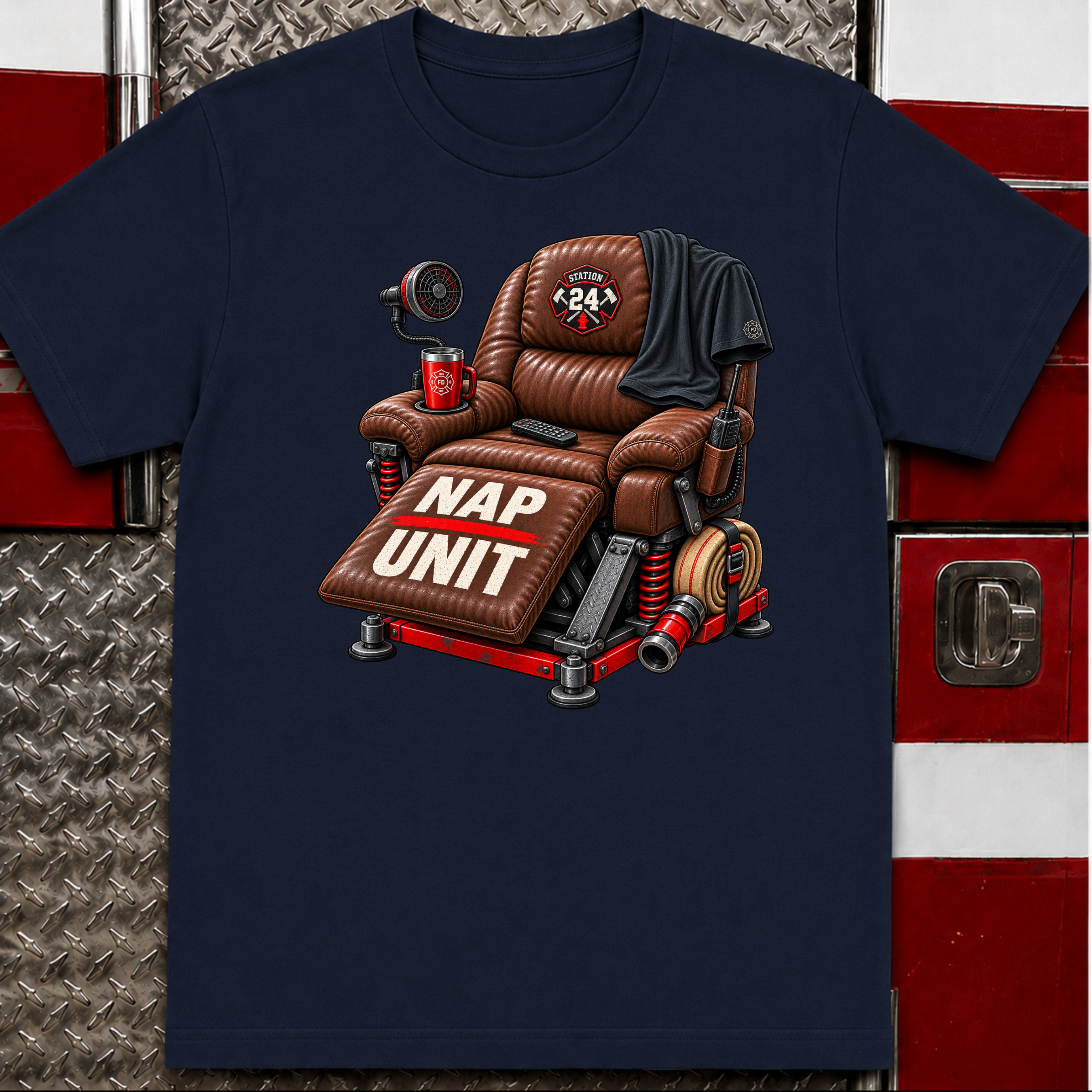 Swiss Army Recliner – Funny Firefighter Shirt