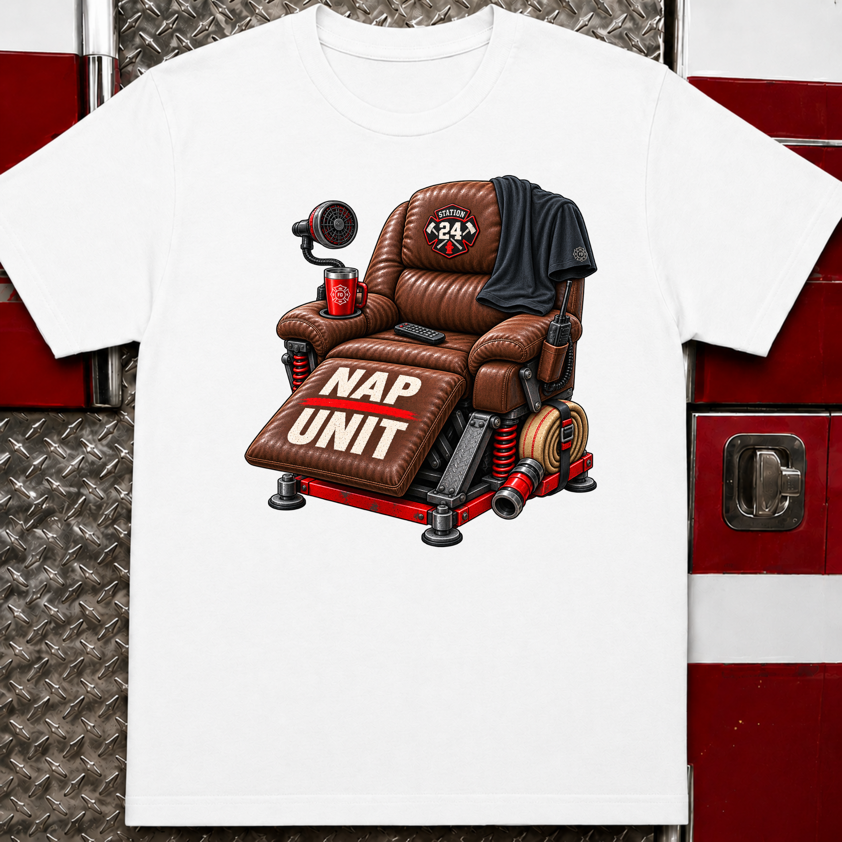 Swiss Army Recliner – Funny Firefighter Shirt