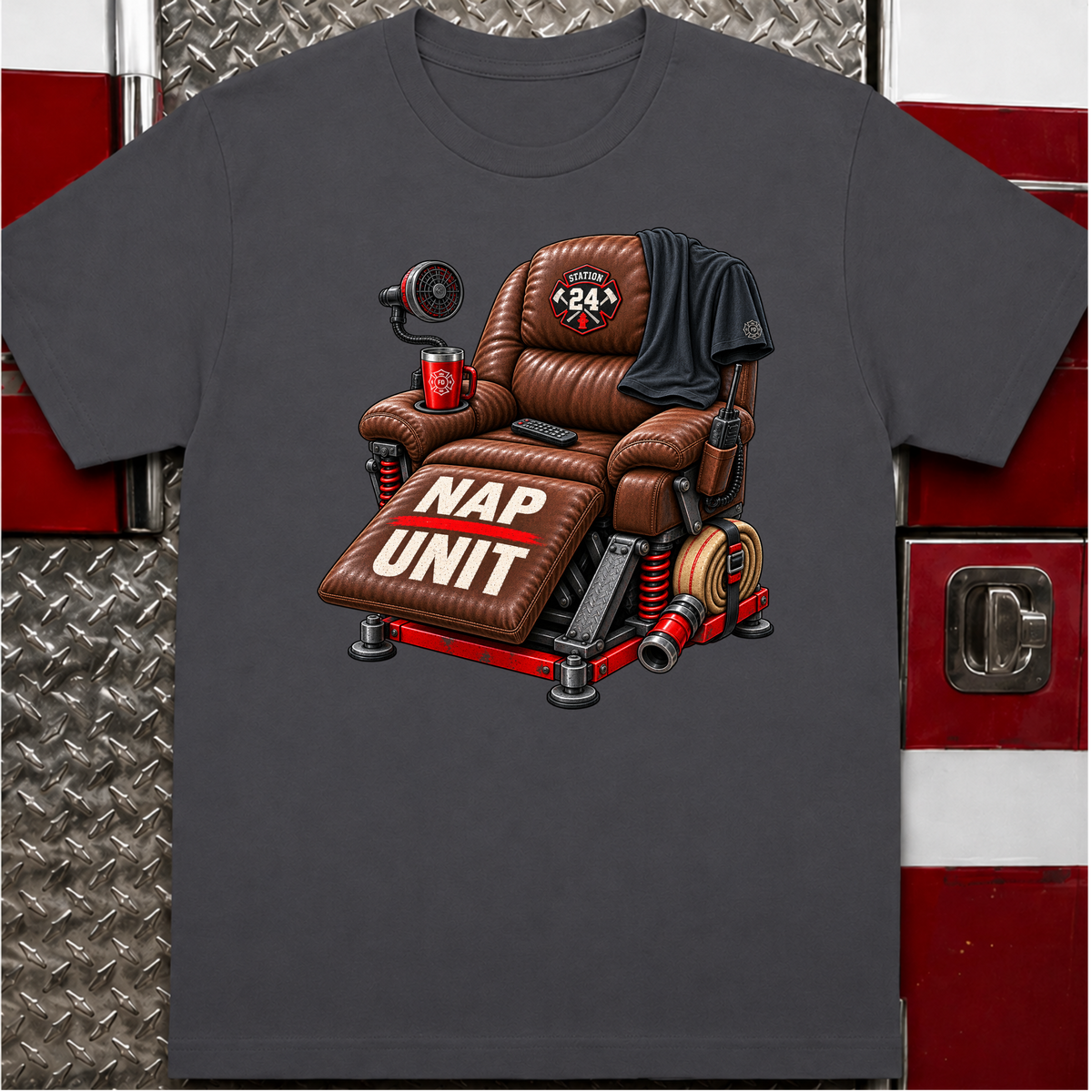 Swiss Army Recliner – Funny Firefighter Shirt