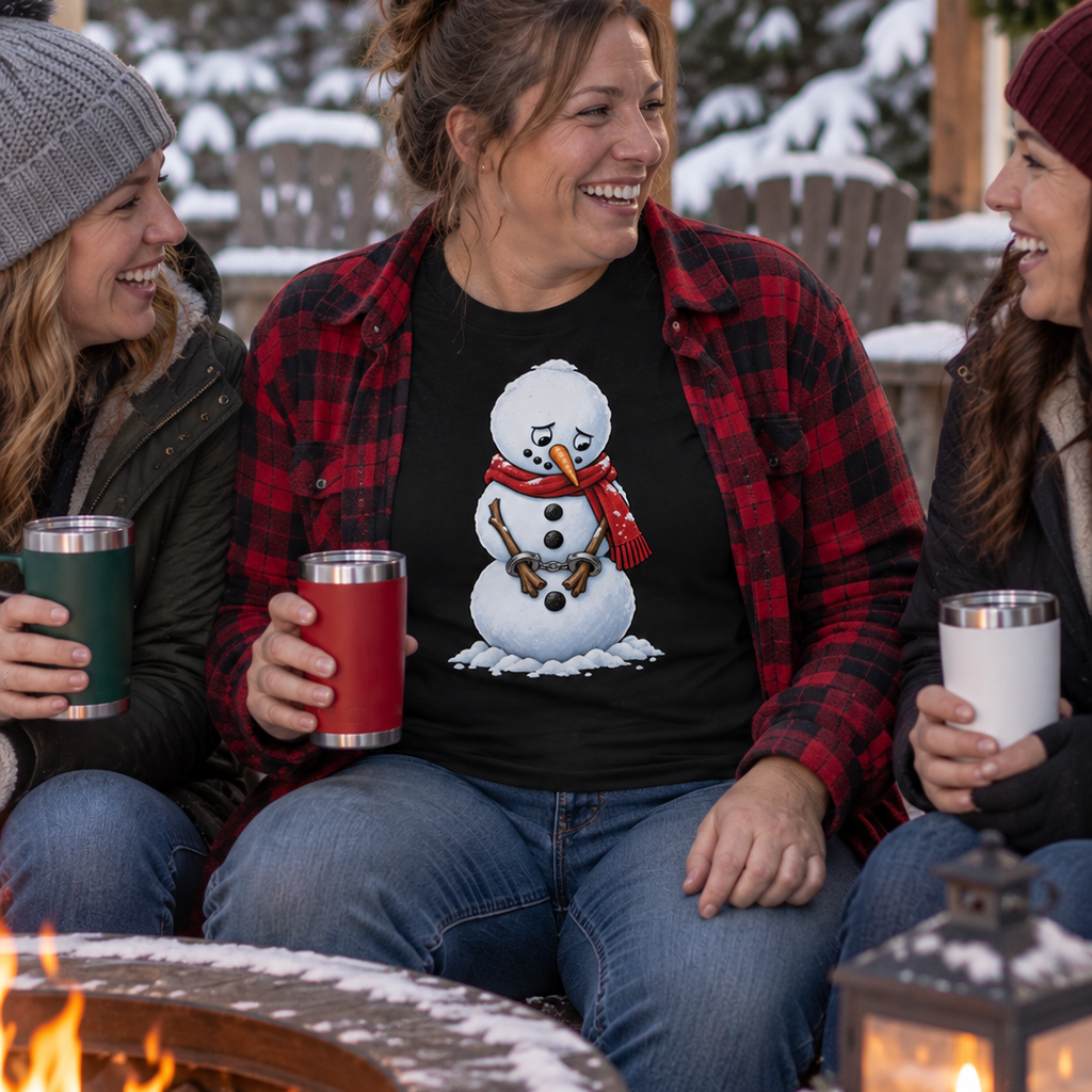 Arrested Snowman T-Shirt