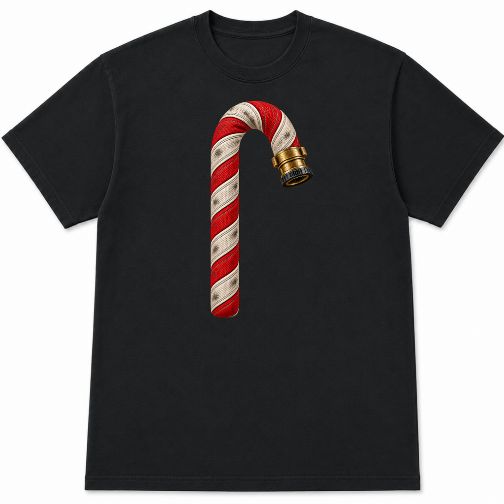 Candy Cane Fire Hose T-Shirt