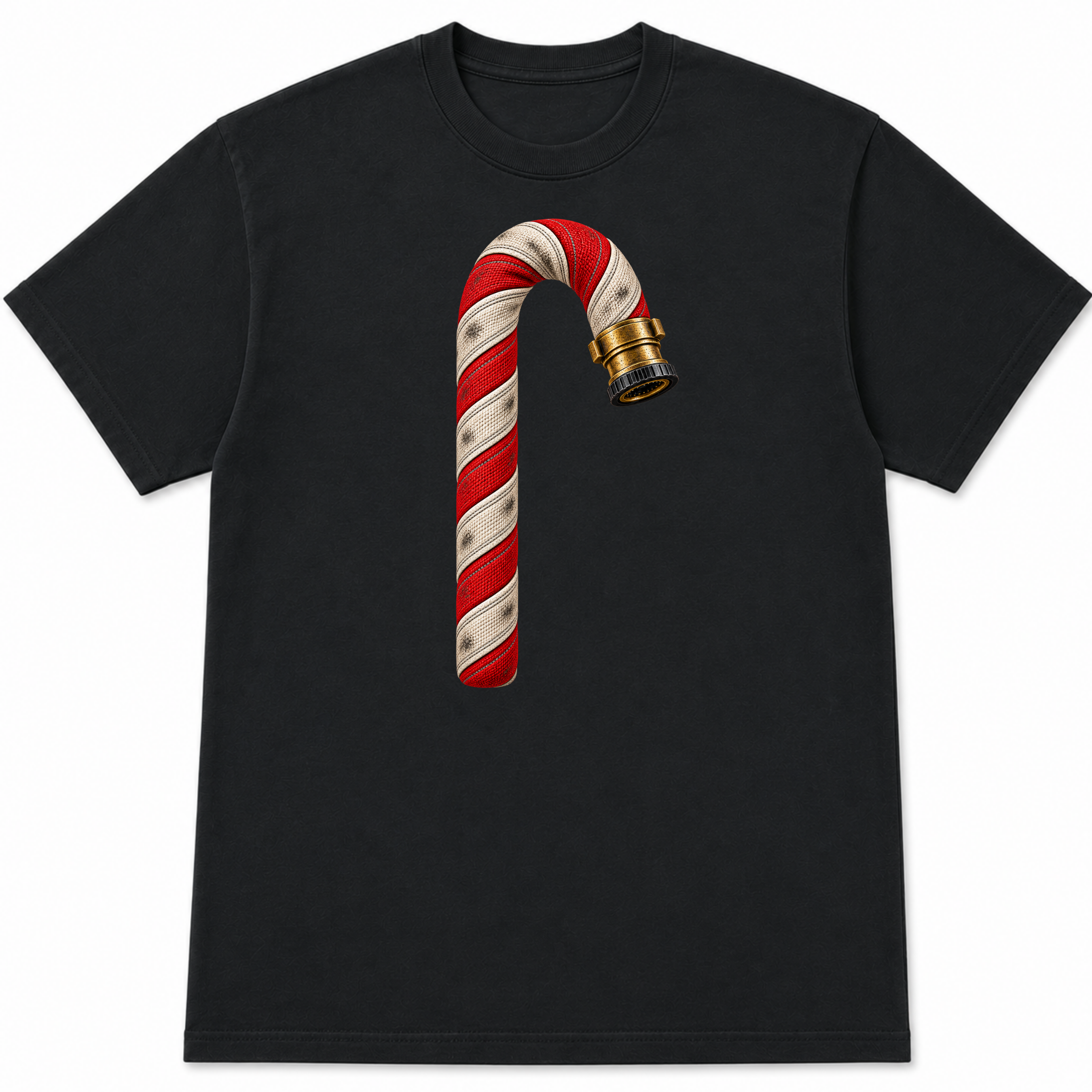 Candy Cane Fire Hose – Firefighter Christmas Shirt