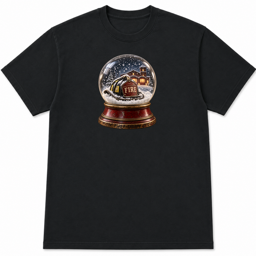 Firefighter Snow Globe T-Shirt