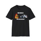 One Runs In One Calls Backup | Firefighter vs Police Humor Shirt