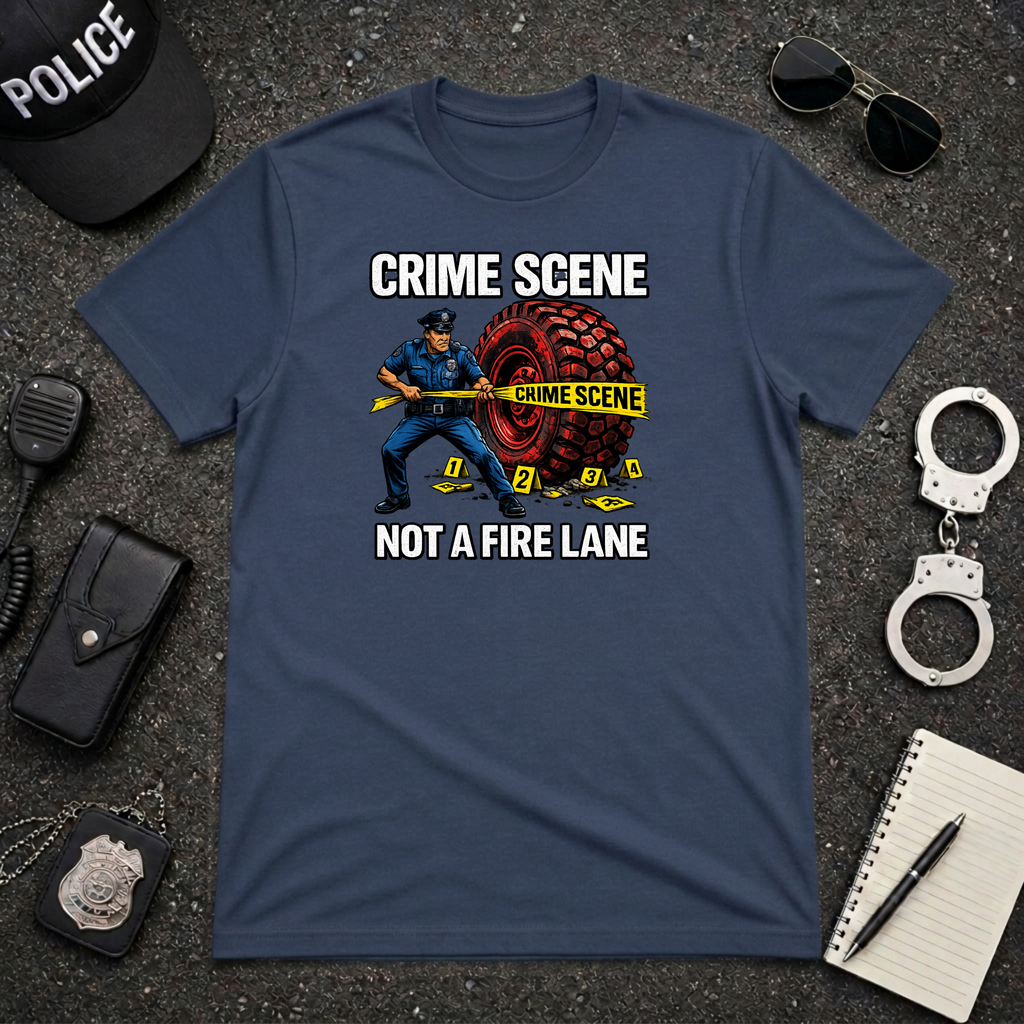 Crime Scene Not A Fire Lane | Funny Police vs Firefighter Shirt