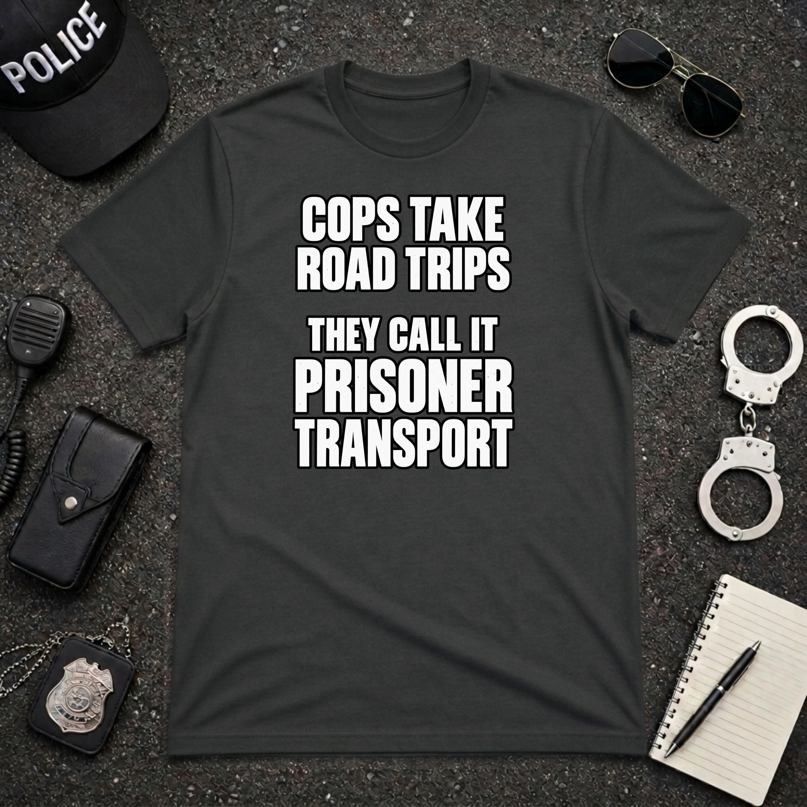Cops Do Go on Road Trips Funny Police T-Shirt