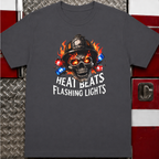 Heat Beats Flashing Lights | Firefighter vs Cop Rivalry Shirt