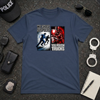 We Chase Suspects You Polish Trucks | Police vs Firefighter Humor Shirt