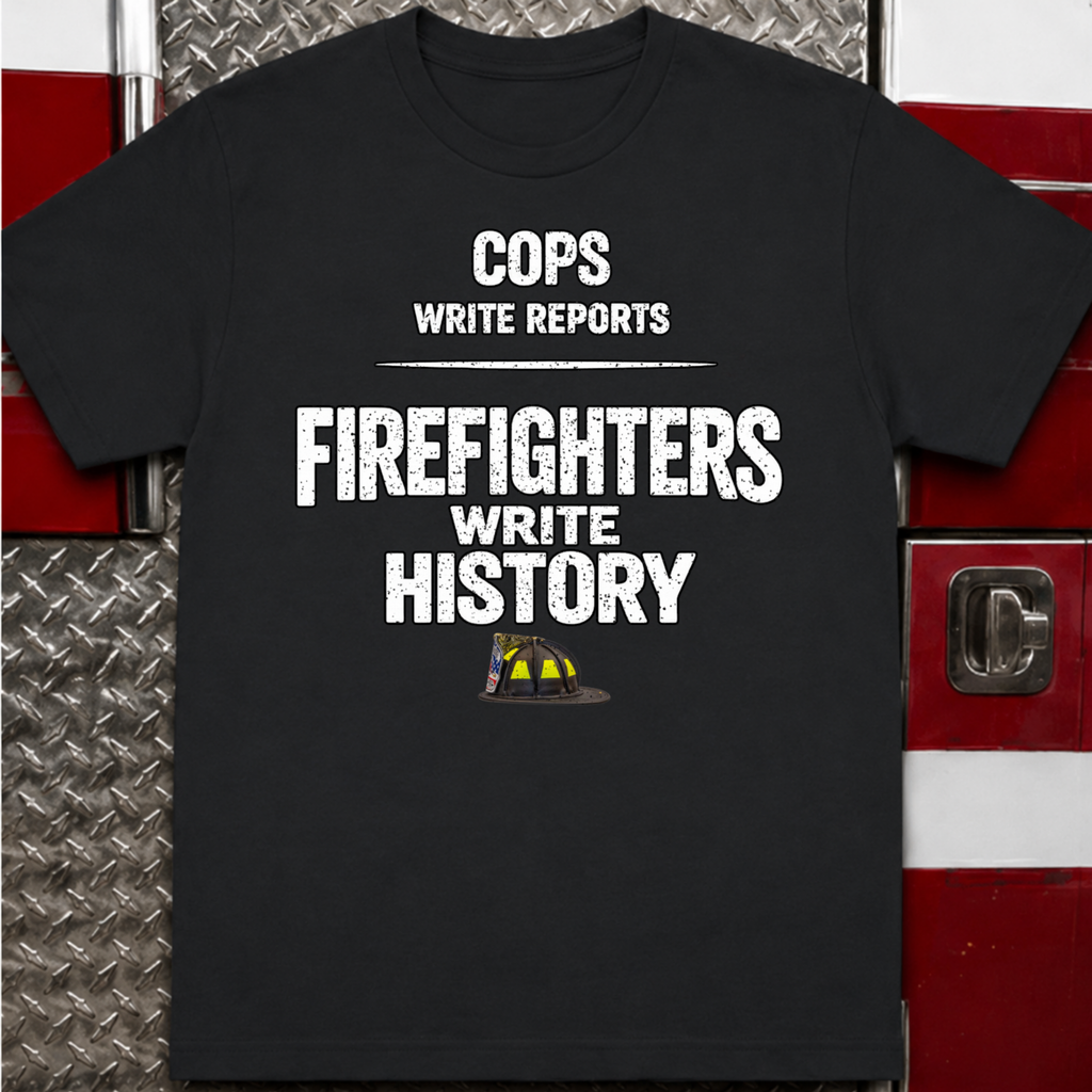 Cops Write Reports Firefighters Write History Tee