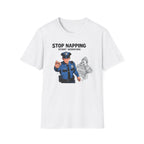 Stop Napping Start Working | Funny Cop vs Firefighter Shirt