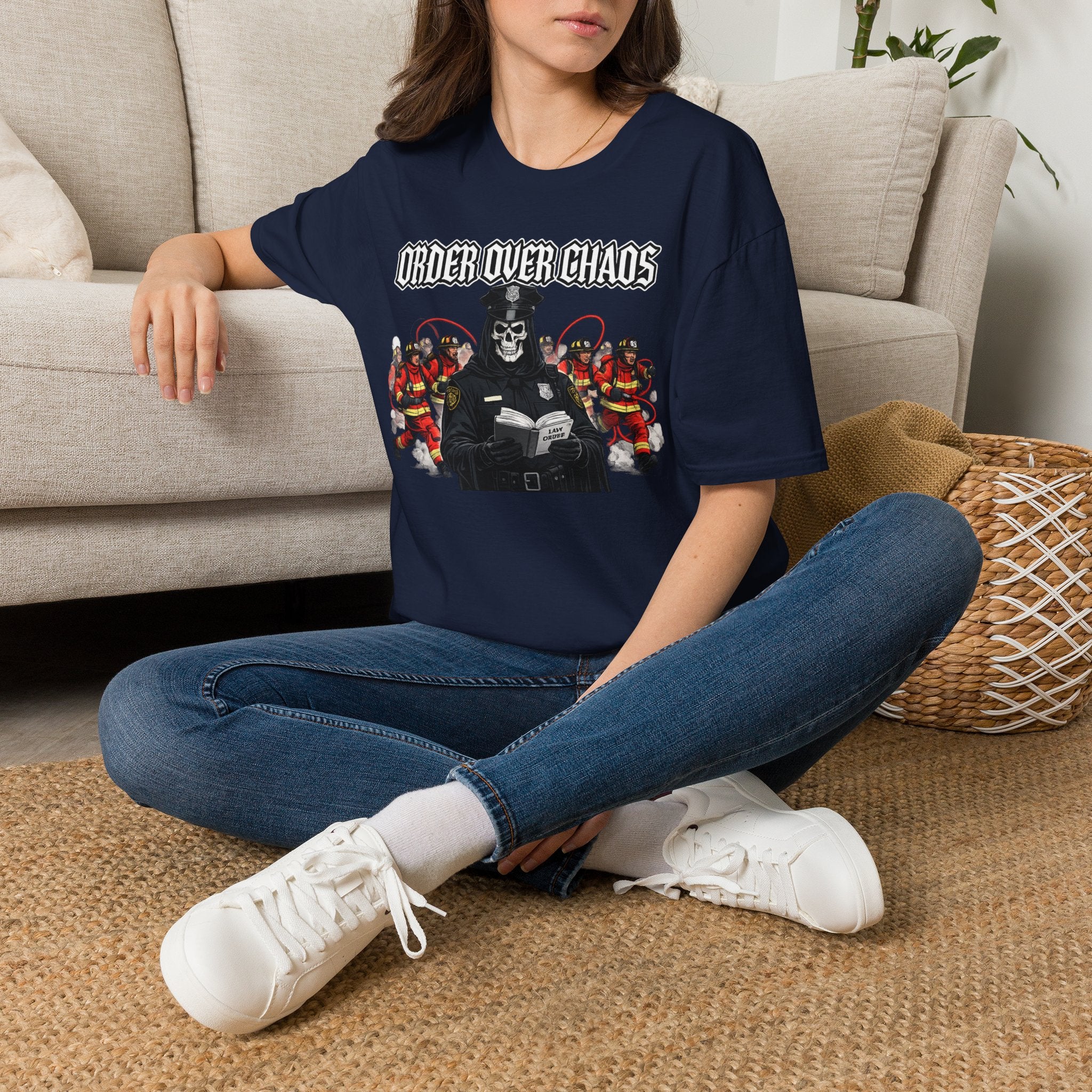 Order Over Chaos | Thin Blue Line Police Pride Shirt