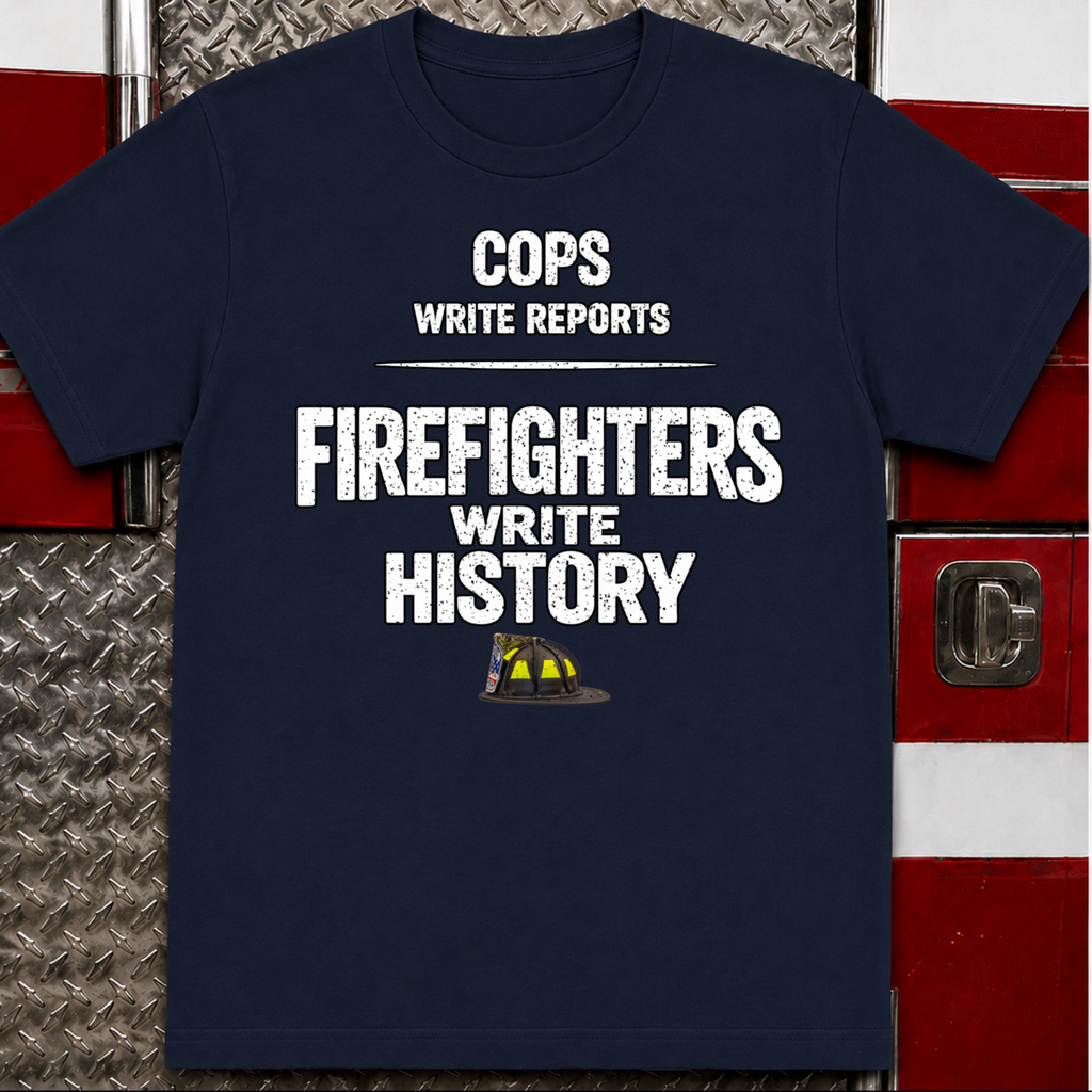Cops Write Reports Firefighters Write History Tee