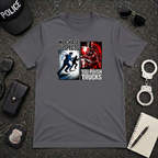 We Chase Suspects You Polish Trucks | Police vs Firefighter Humor Shirt