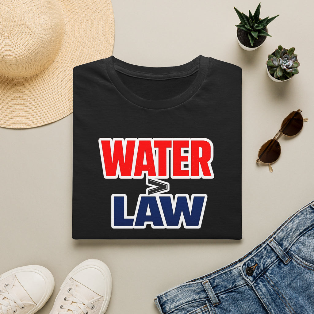 Water Over Law | Funny Firefighter vs Police Shirt