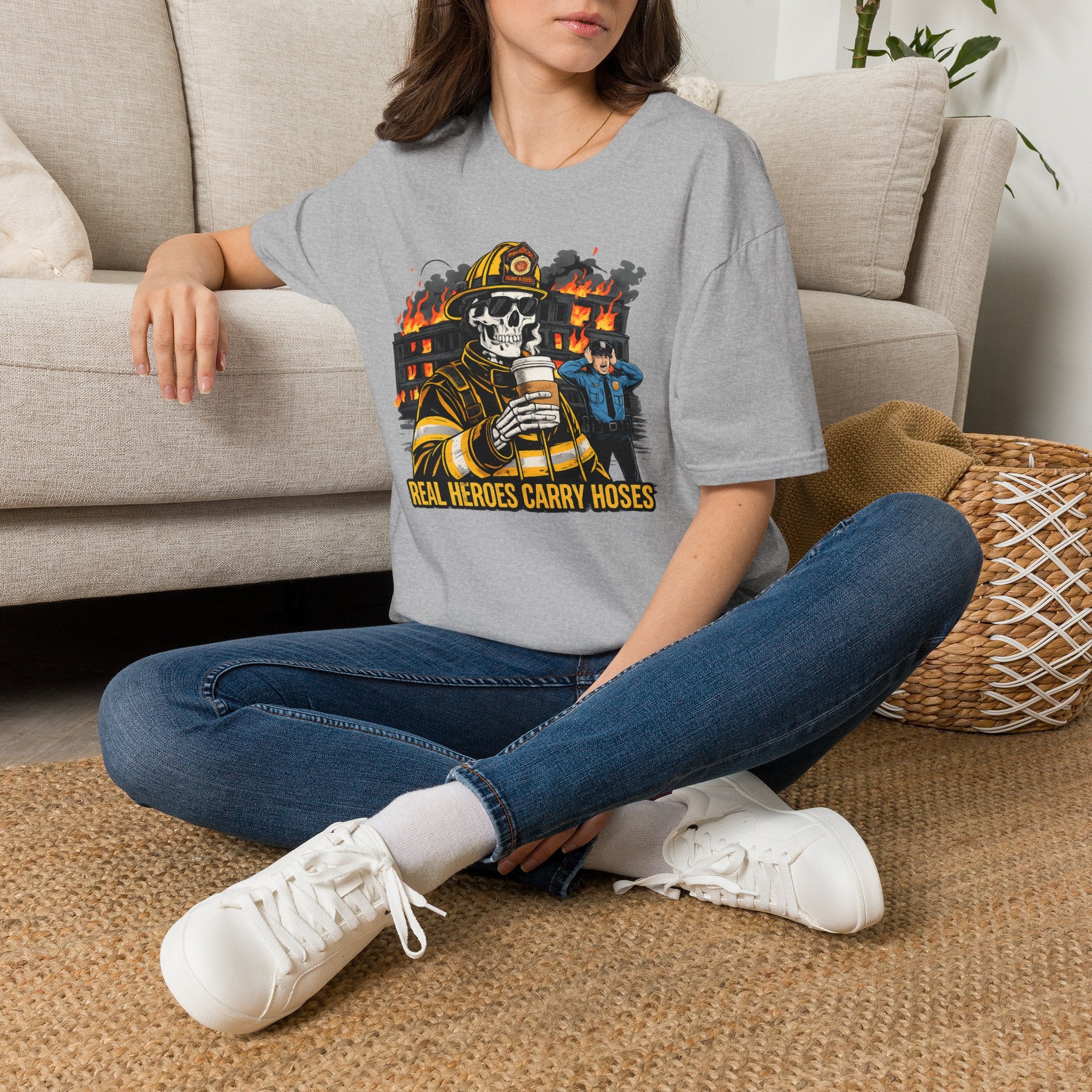 Real Heroes Carry Hoses | Firefighter Pride Shirt