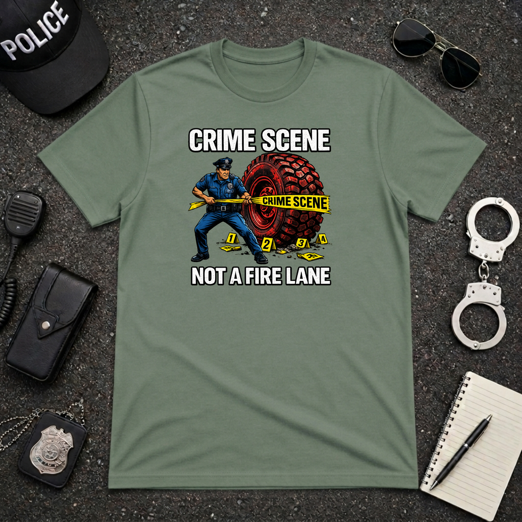 Crime Scene Not A Fire Lane | Funny Police vs Firefighter Shirt
