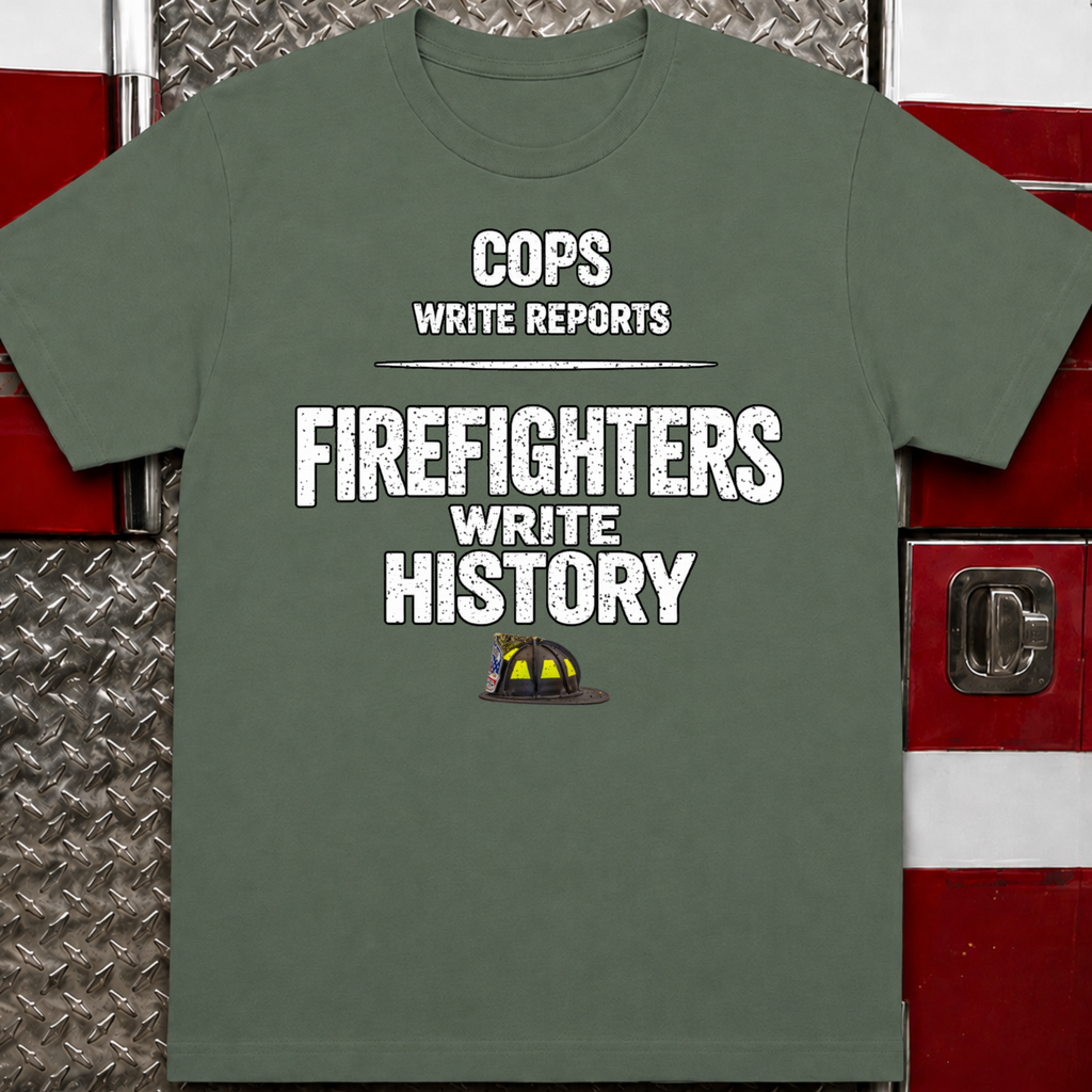 Cops Write Reports Firefighters Write History Tee