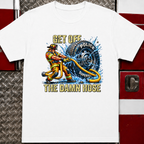 Get Off The Damn Hose | Funny Firefighter vs Police Rivalry Shirt