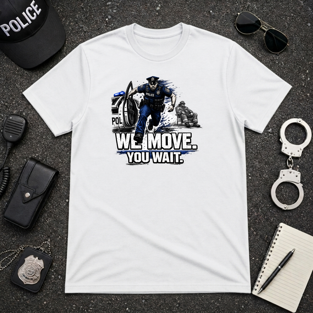We Move You Wait | Police Officer Pride Shirt